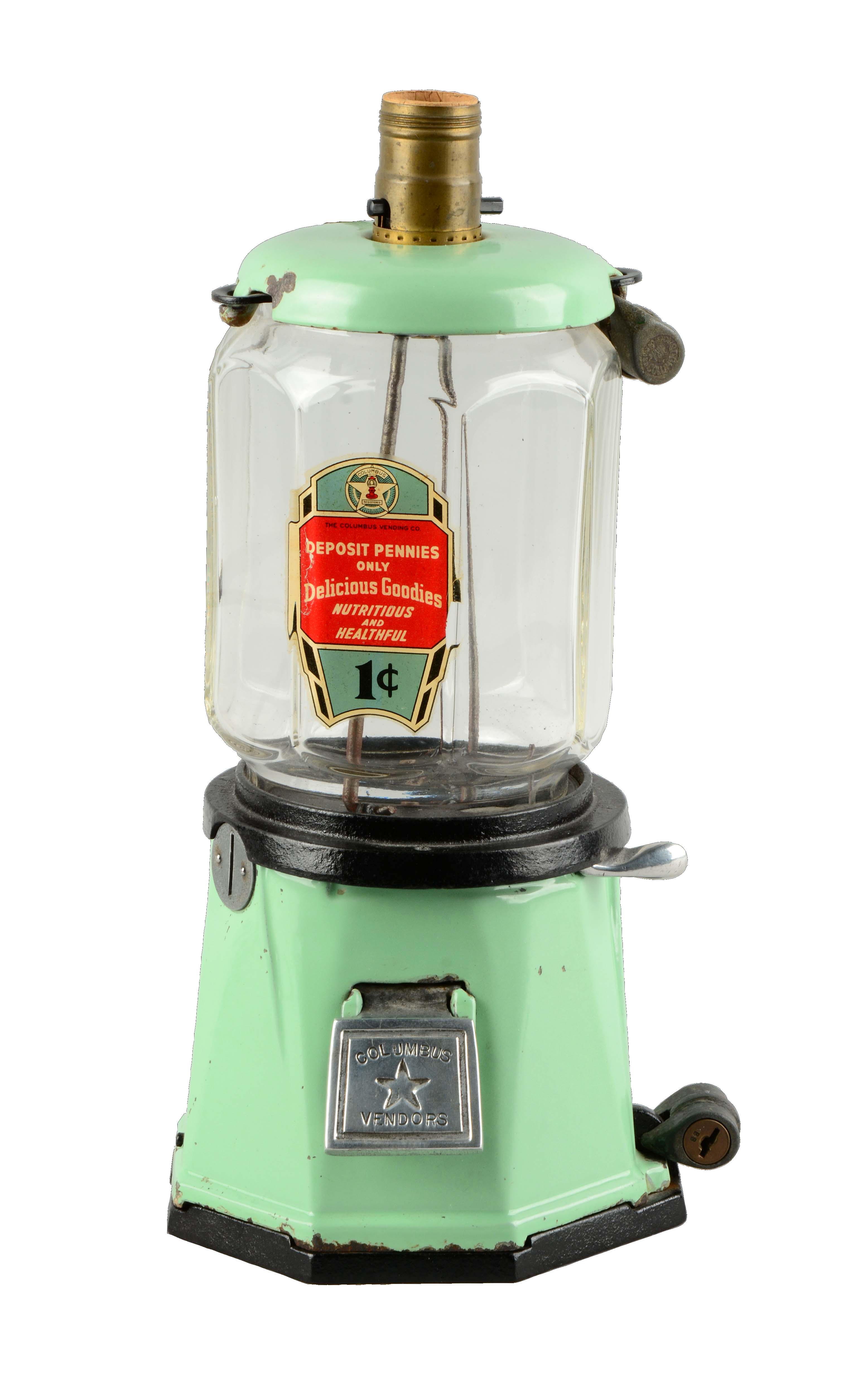 Lot Detail 1¢ Columbus Model 21 Peanut Vending Machine.