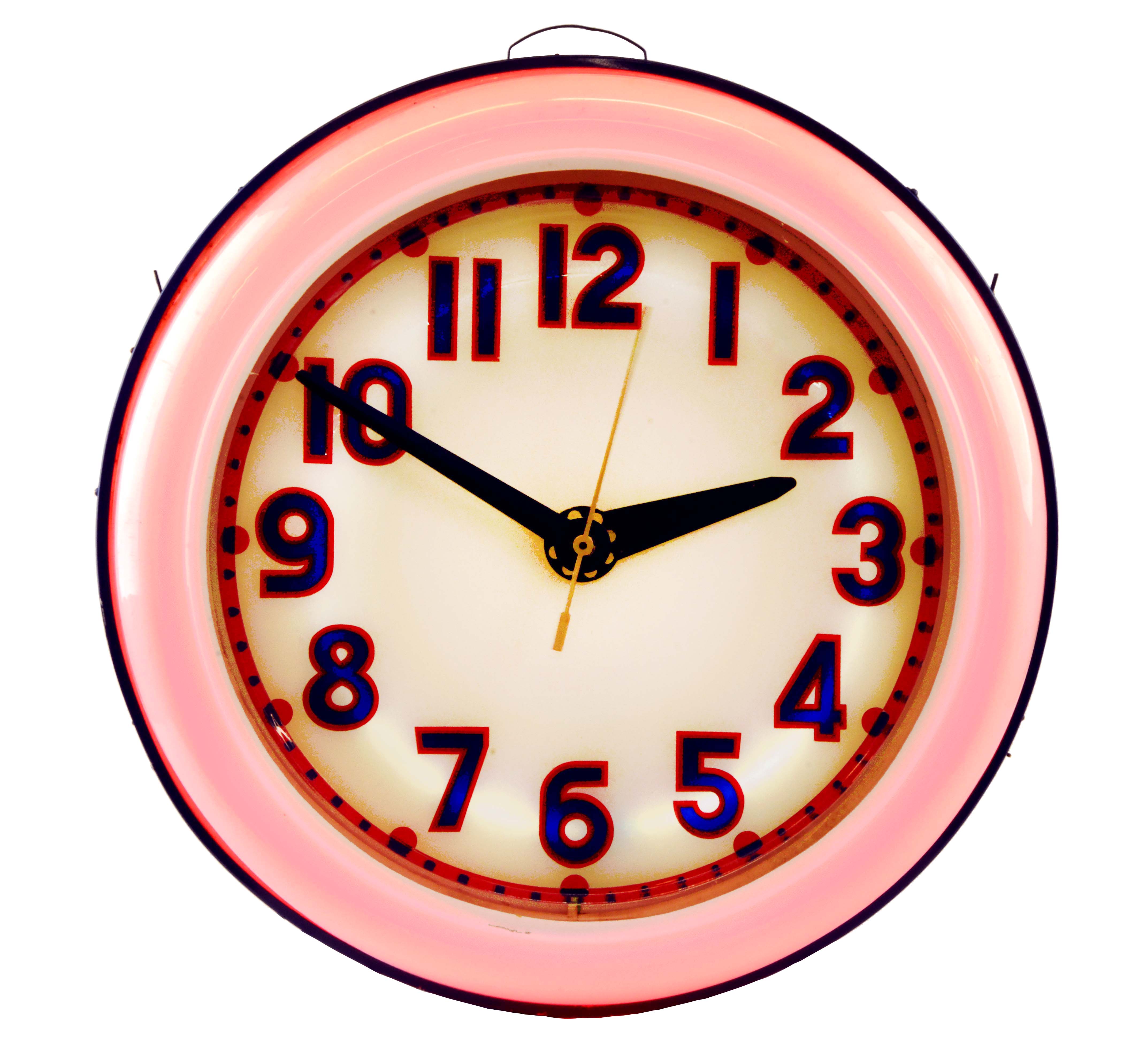 Lot Detail LARGE NEON CLOCK