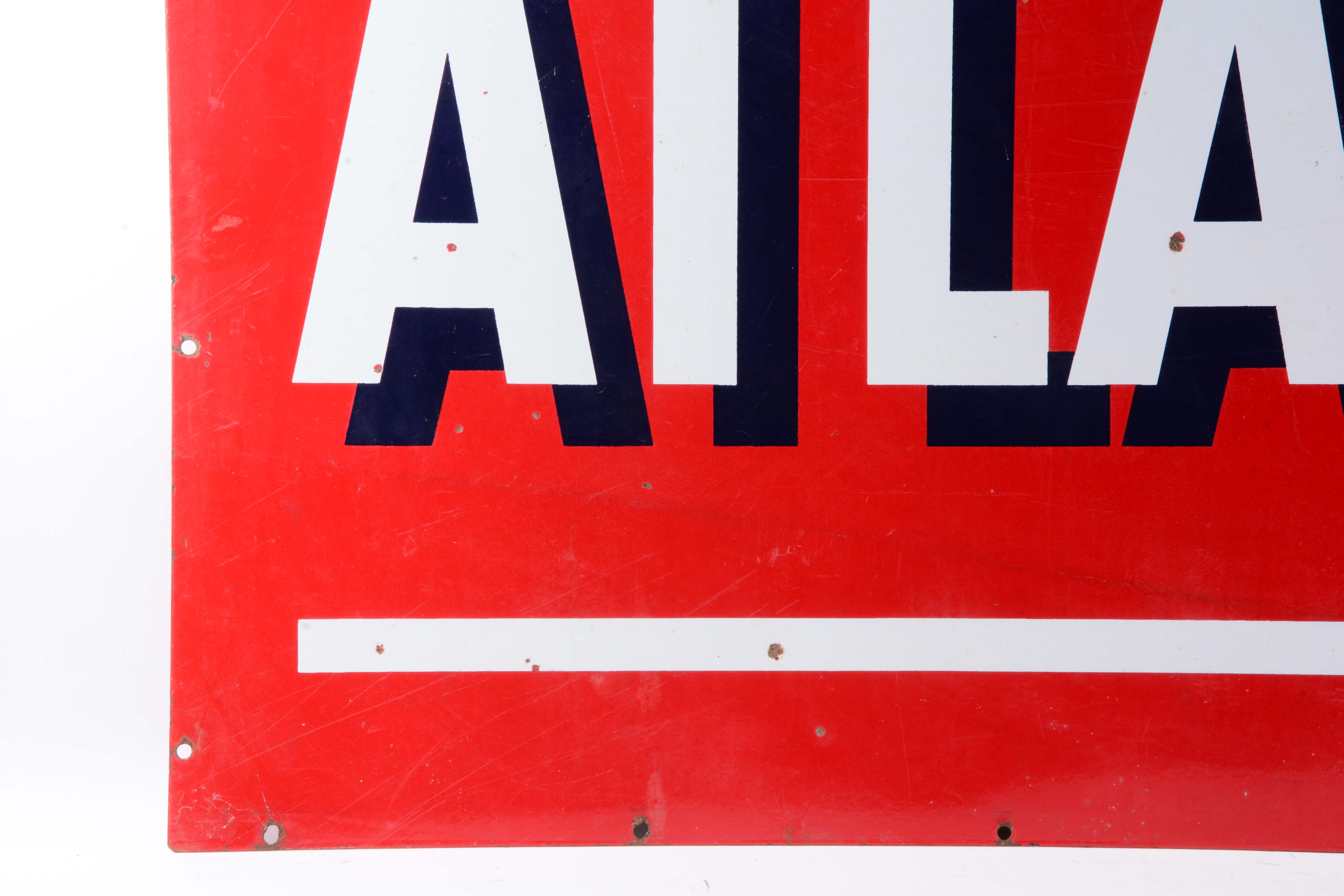 Lot Detail LARGE ATLANTIC IDENTIFICATION PORCELAIN SIGN.