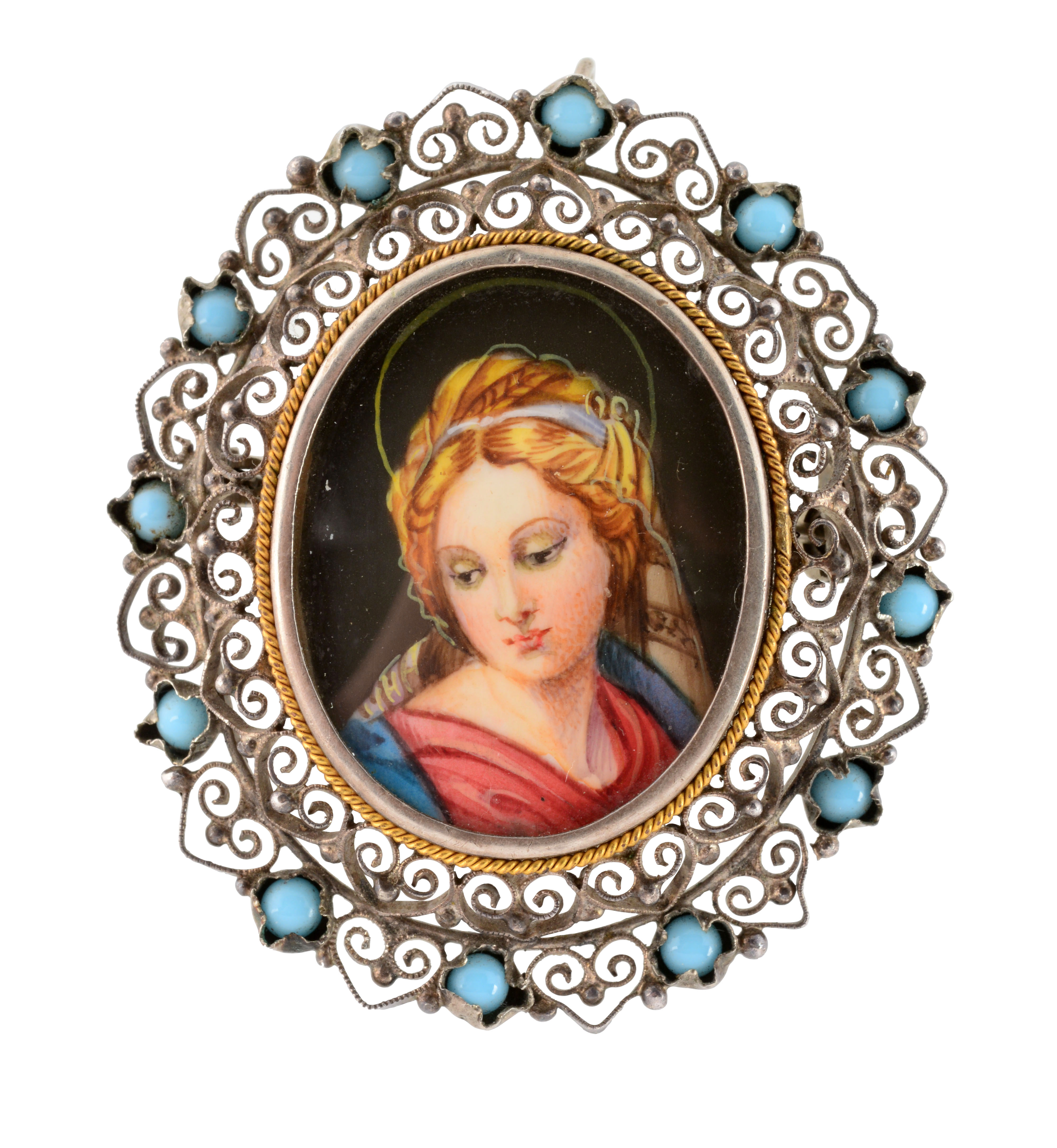 Lot Detail BROOCH OF THE VIRGIN MARY.