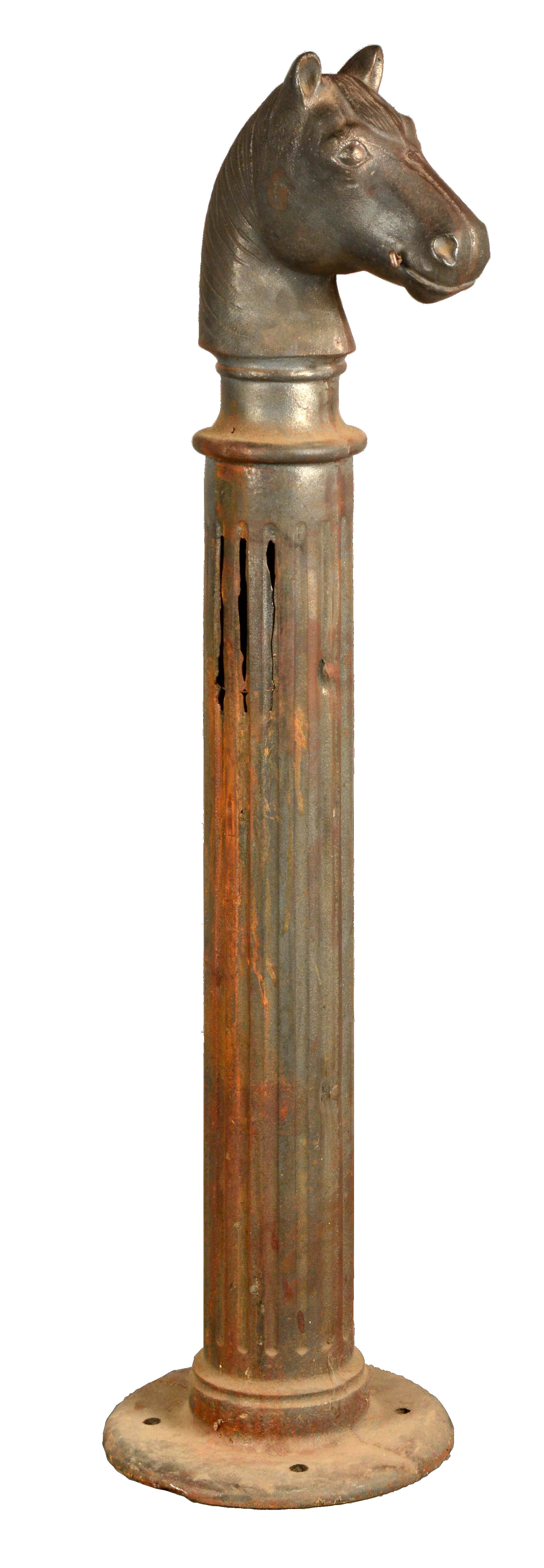 Lot Detail HORSE HEAD CAST IRON HITCHING POST.