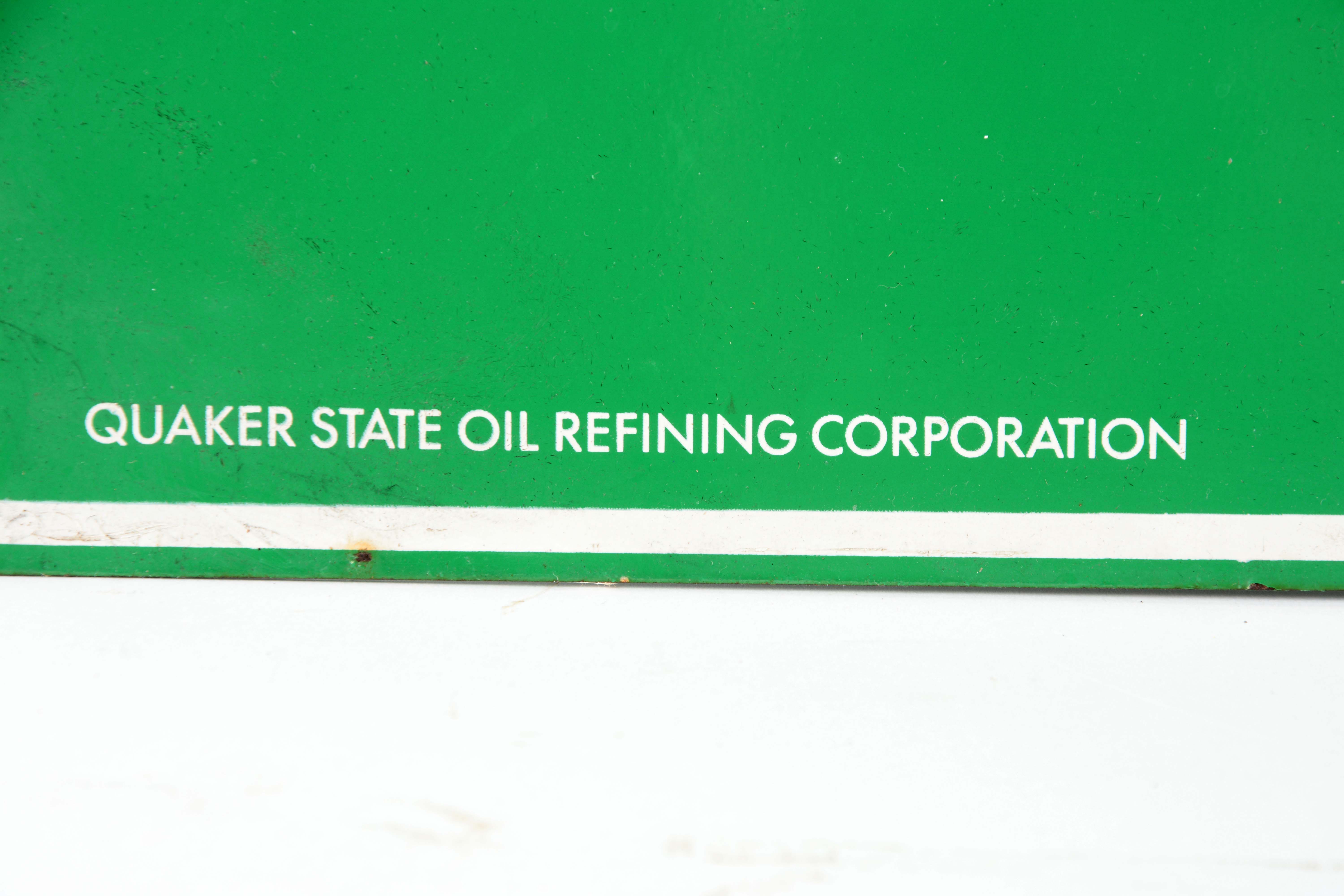 Lot Detail QUAKER STATE MOTOR OIL PORCELAIN SIGN.