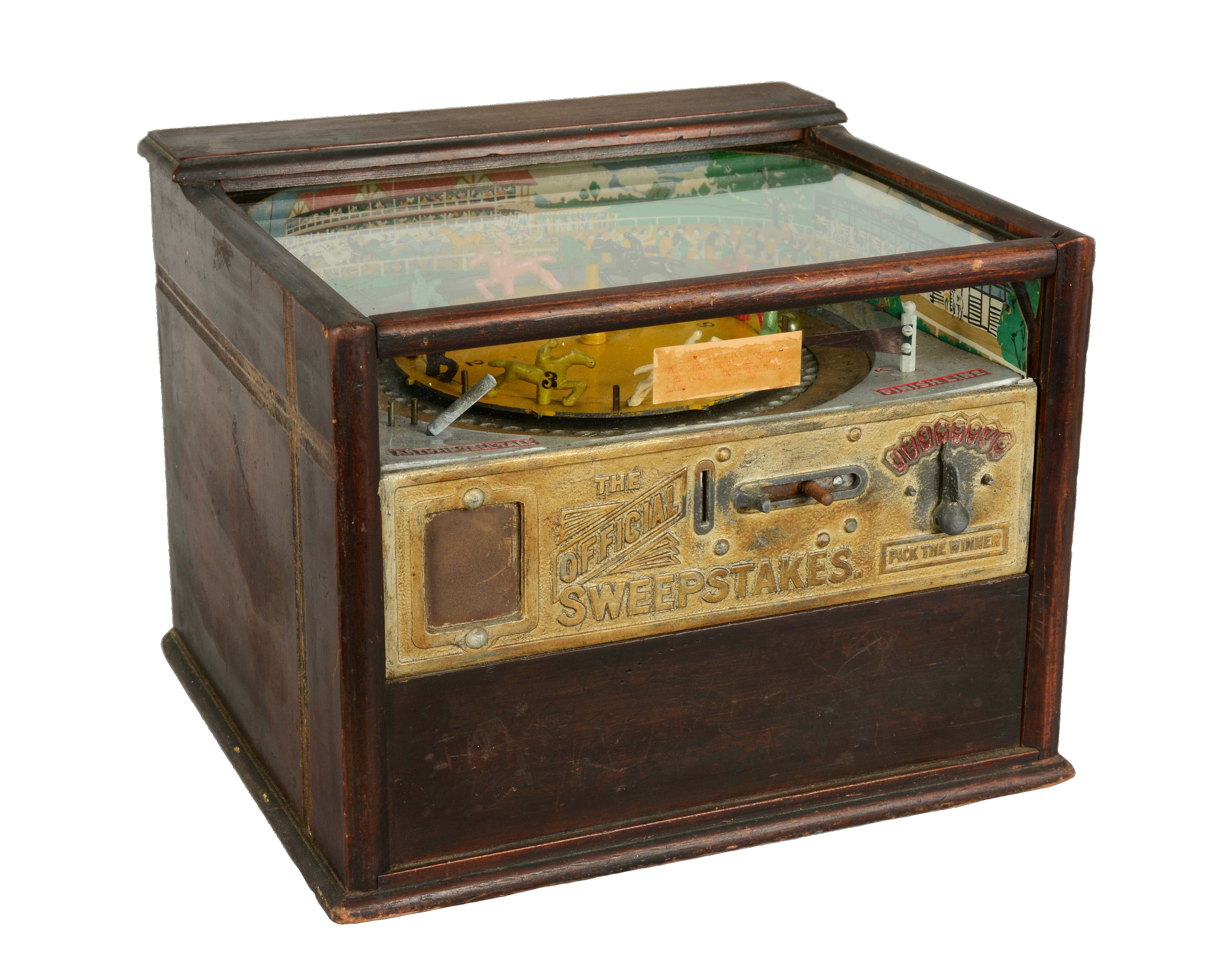 Lot Detail **1¢ RockOla The Official Sweepstakes Horse Race Machine.