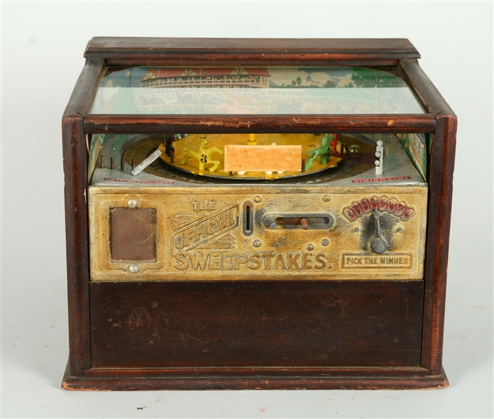 Lot Detail **1¢ ROCKOLA THE OFFICIAL SWEEPSTAKES HORSE RACE MACHINE.