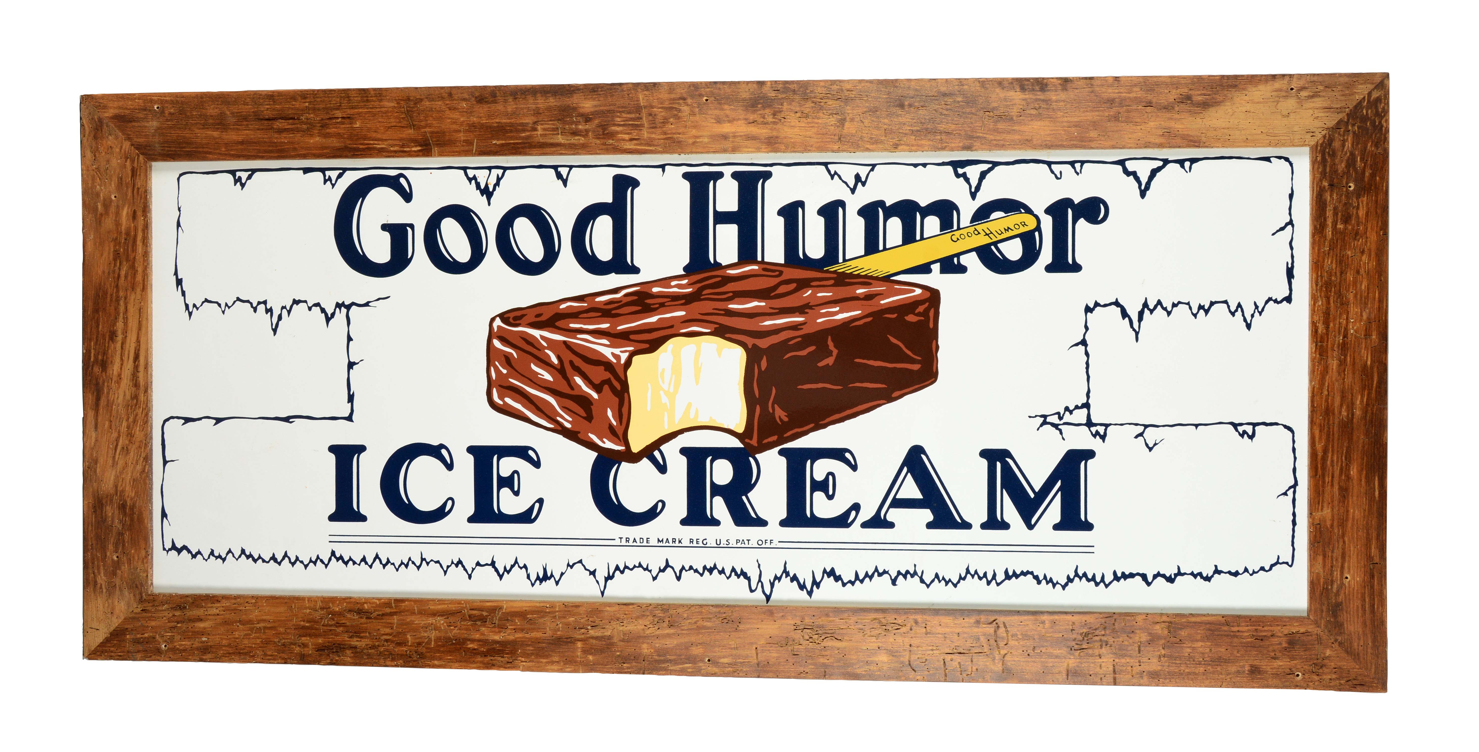 Lot Detail Good Humor Ice Cream Porcelain Sign w/ Ice Cream Graphic.