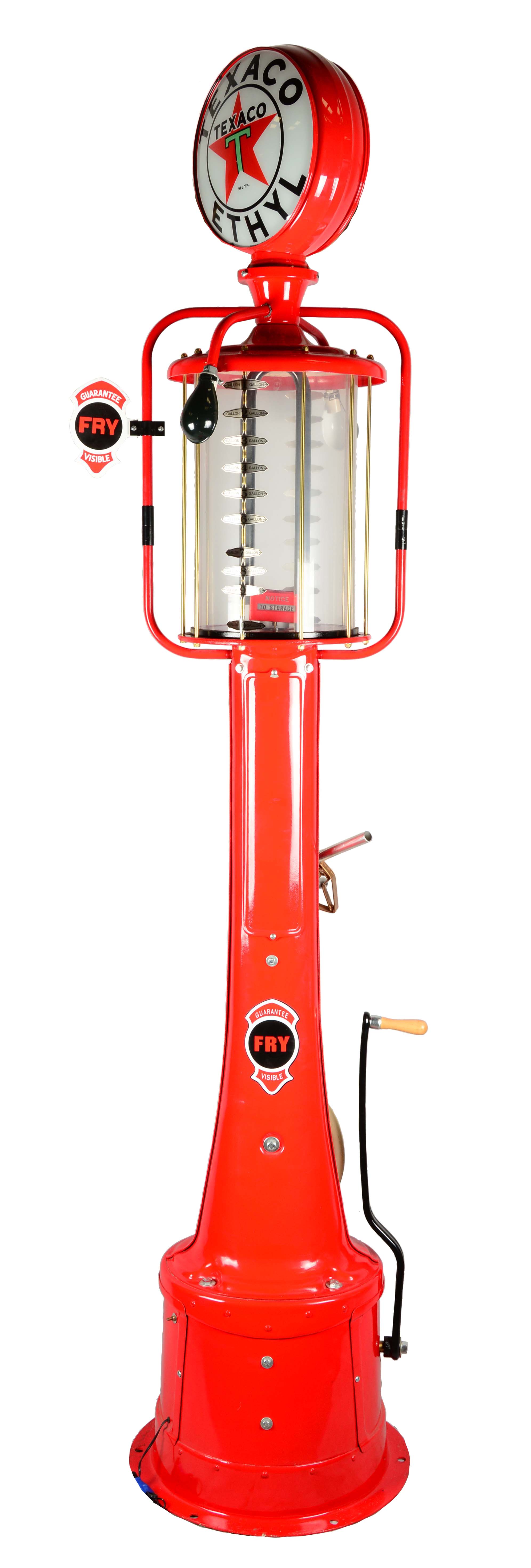 Lot Detail RESTORED GUARANTEE FRY MODEL 117 TEN VISIBLE GAS PUMP.