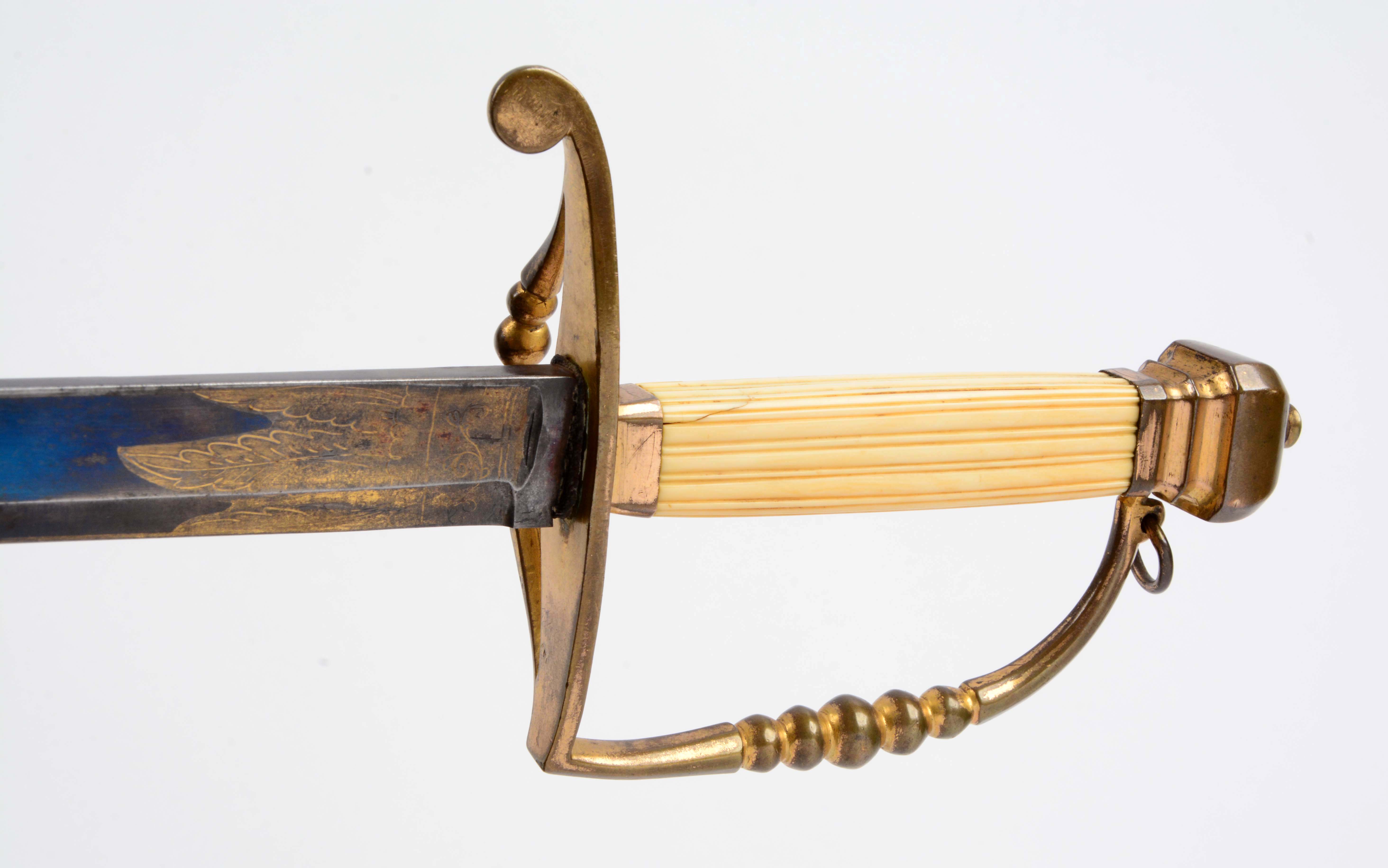 Lot Detail EARLY AND FINE AMERICAN PILLOW POMMEL OFFICER'S SWORD.
