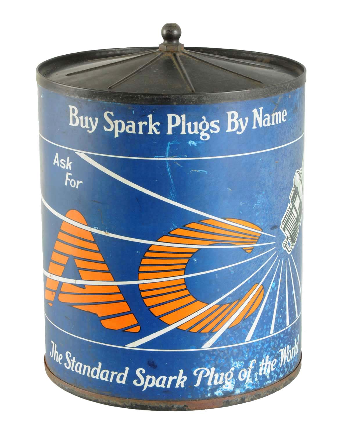 Lot Detail AC SPARK PLUGS TIN COUNTERTOP STORE DISPLAY.