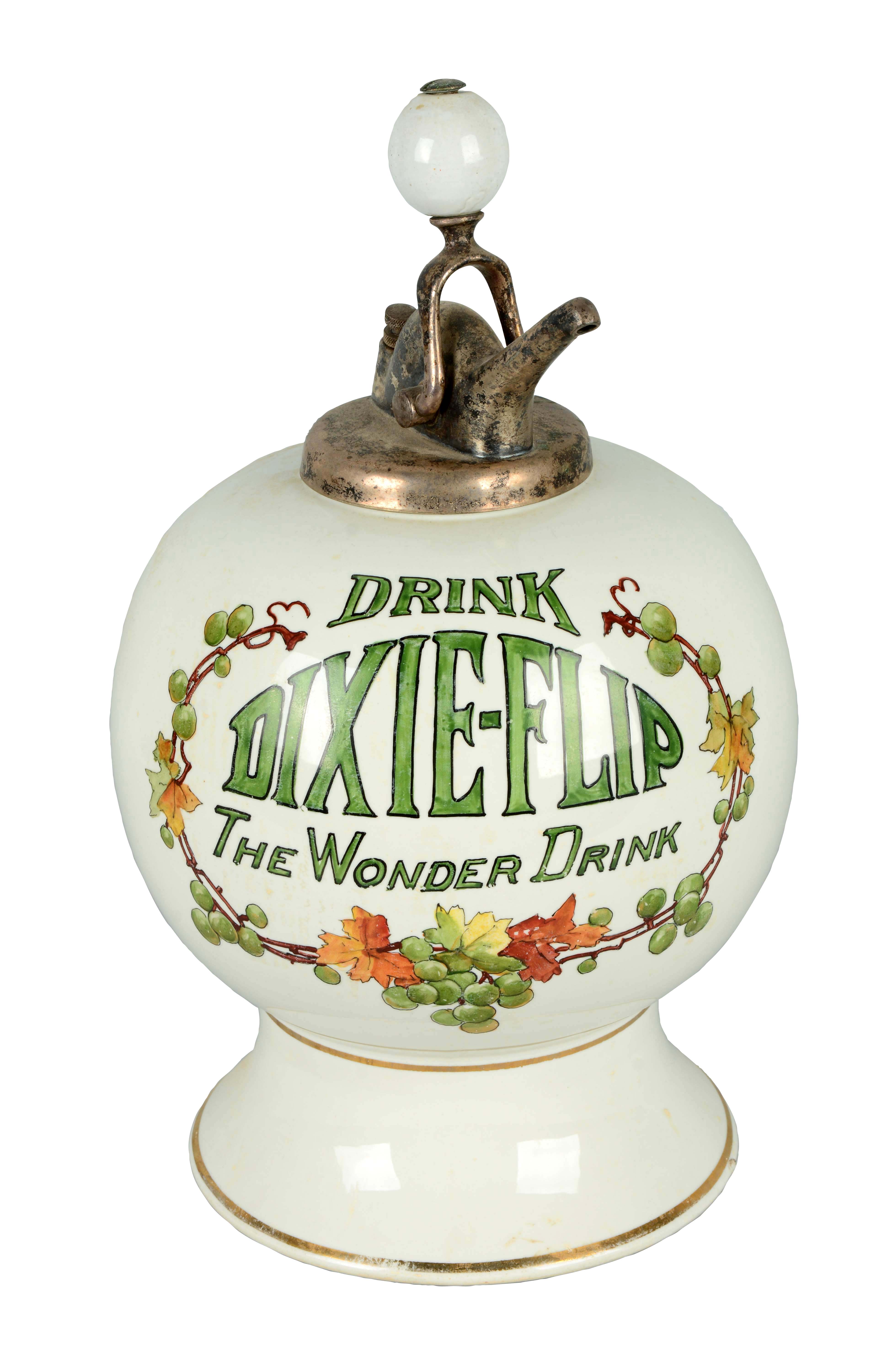 Lot Detail DIXIE FLIP CERAMIC SYRUP DISPENSER.