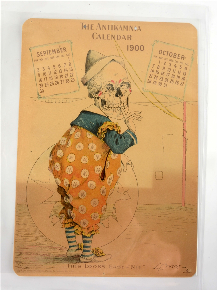 Lot Detail LOT OF 6 ANTIKAMNIA 1900 CALENDARS.