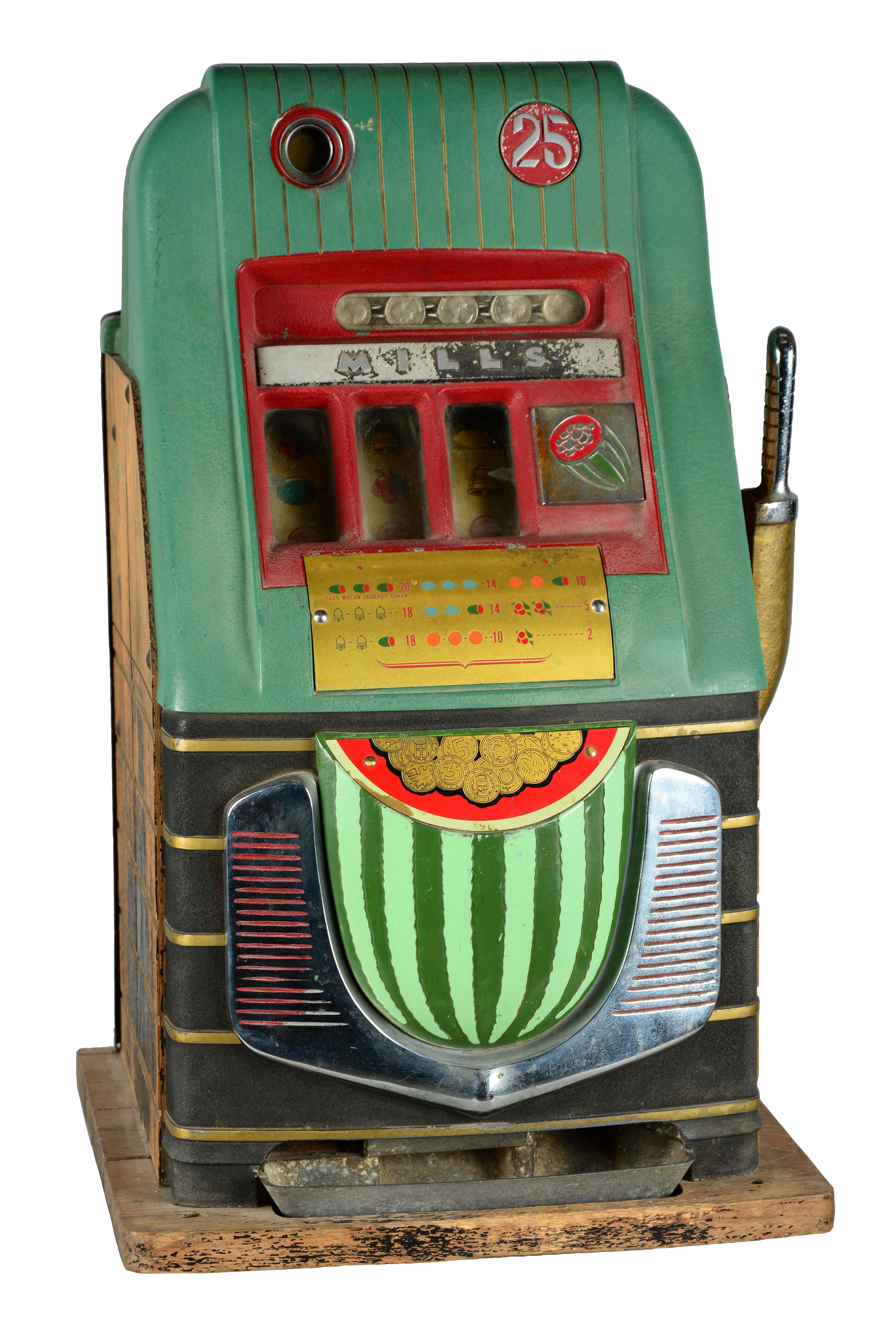 Lot Detail **25¢ MILLS MELON BELL HITOP SLOT MACHINE.