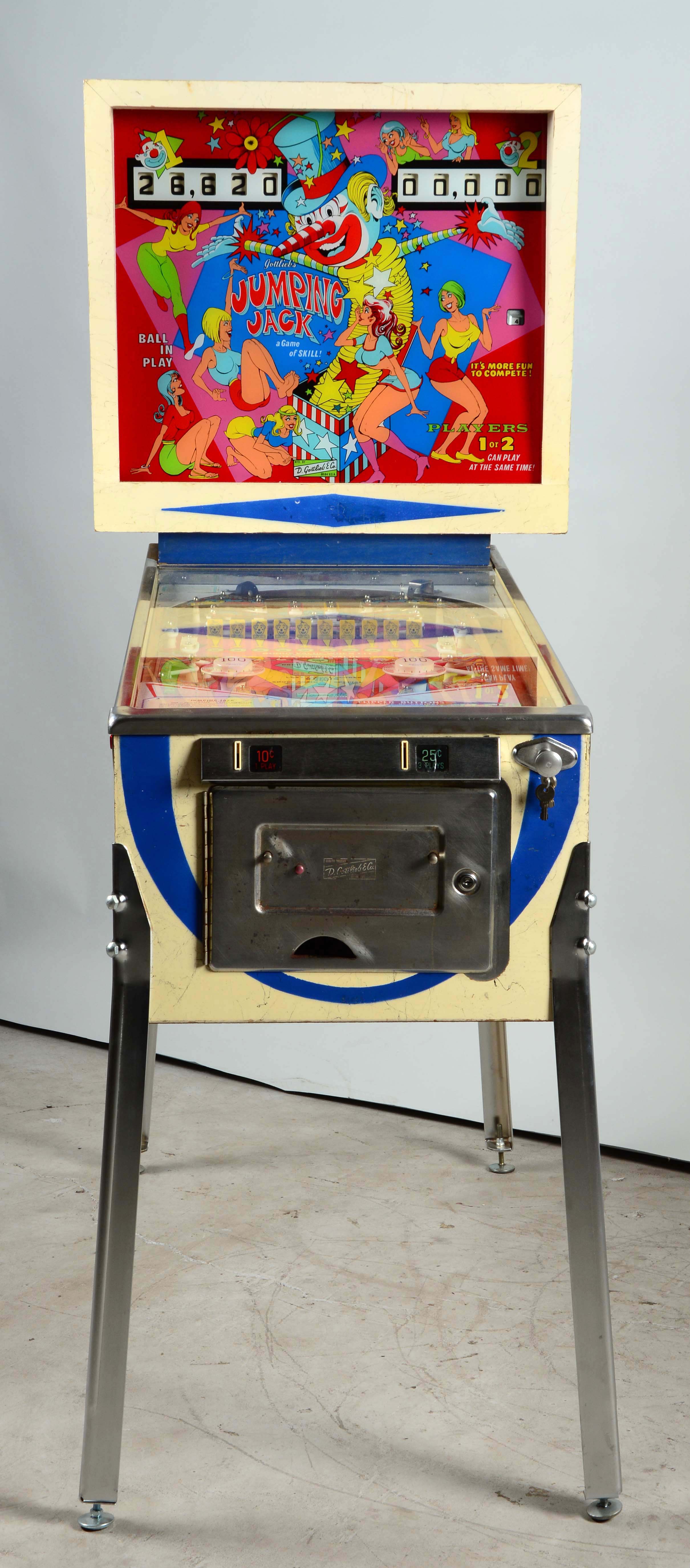 Lot Detail MULTICOIN GOTTLIEB JUMPING JACK PINBALL ARCADE GAME.