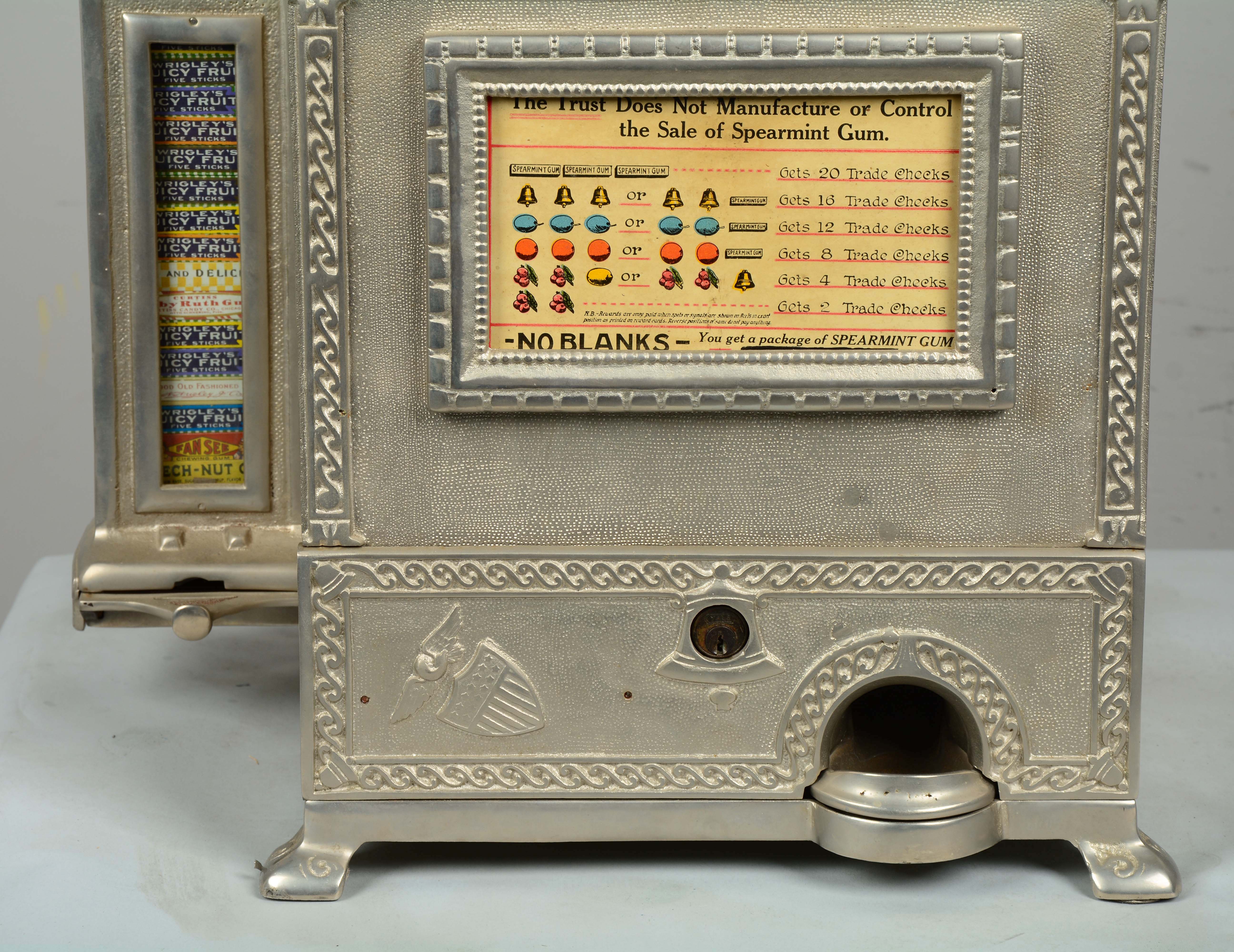 Lot Detail **5¢ CAST IRON BURNHAM NOVELTY WORKS SLOT MACHINE.