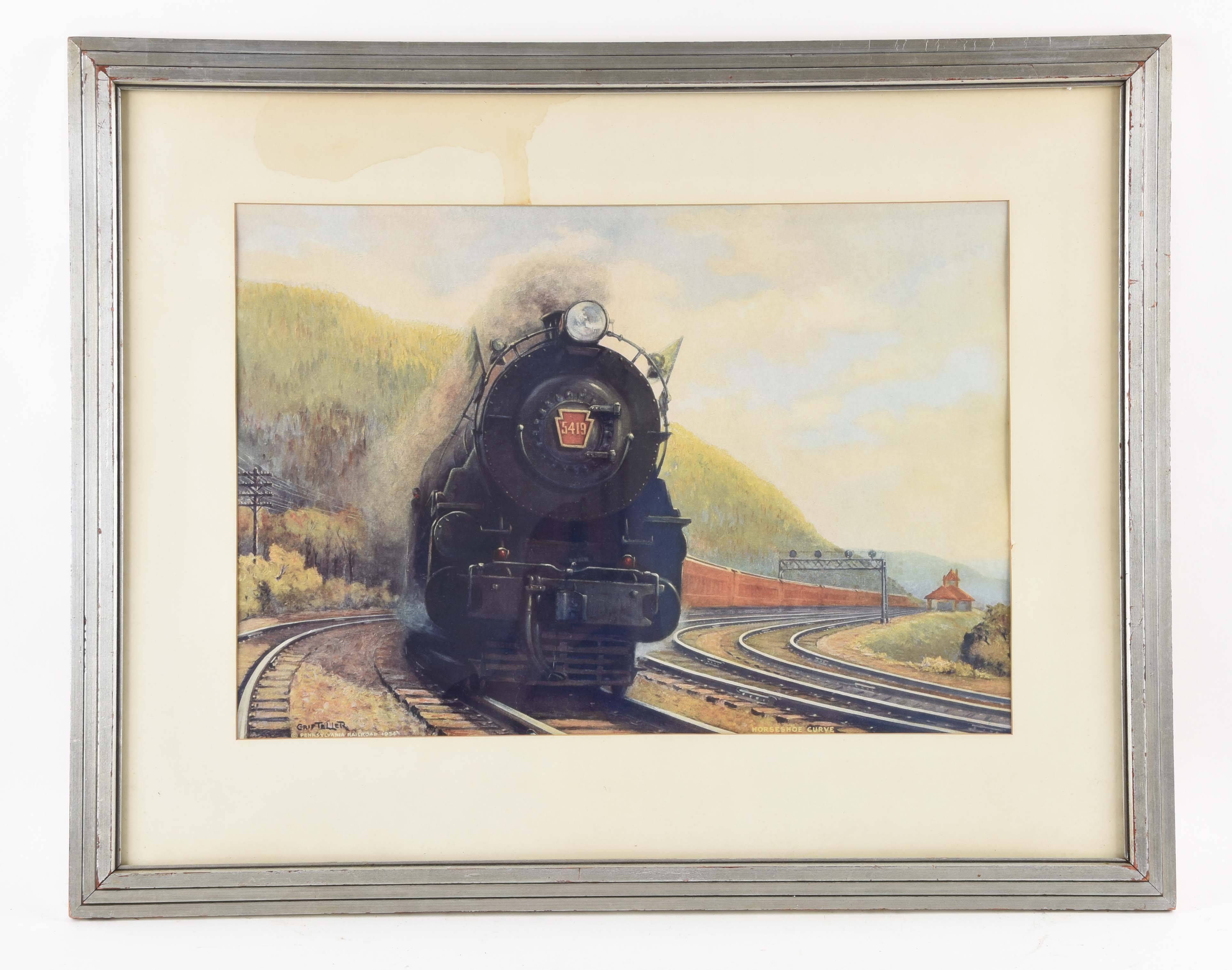 Lot Detail LOT OF 2 PENNSYLVANIA TRAIN PRINTS BY GRIFF TELLER.