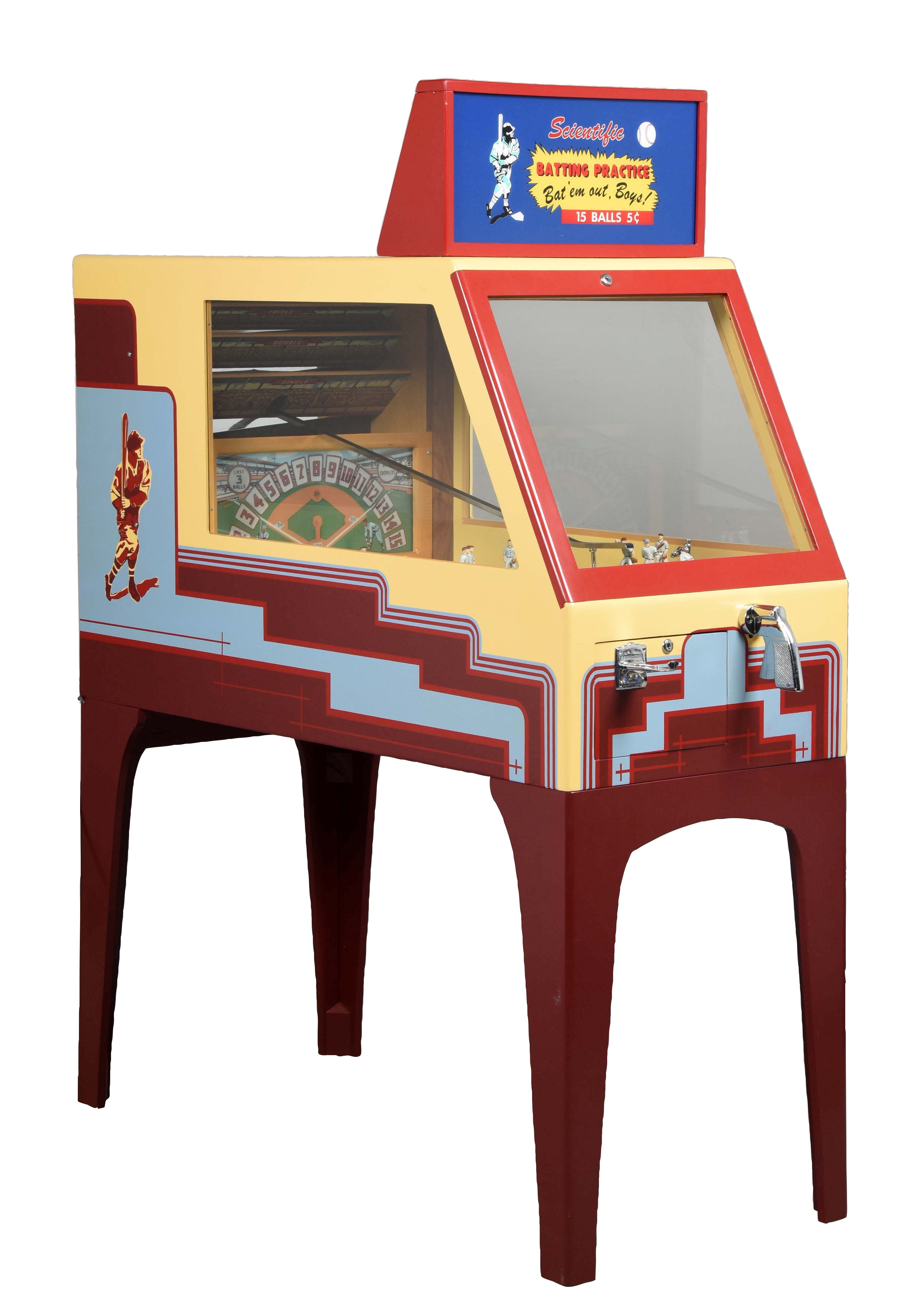 Lot Detail 5¢ SCIENTIFIC BATTING PRACTICE ARCADE GAME.