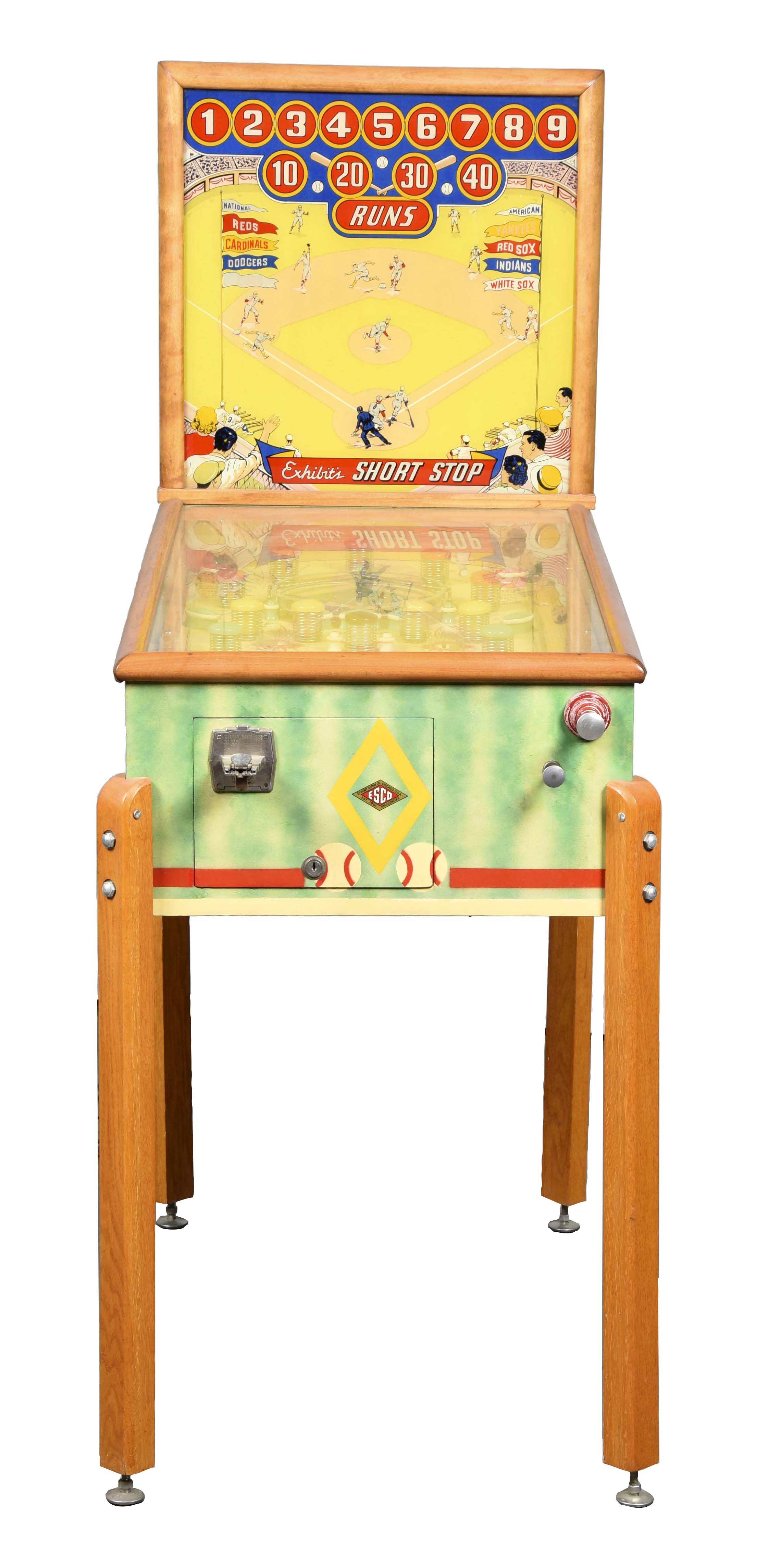Lot Detail 5¢ EXHIBIT SUPPLY CO. SHORT STOP BASEBALL ARCADE GAME.