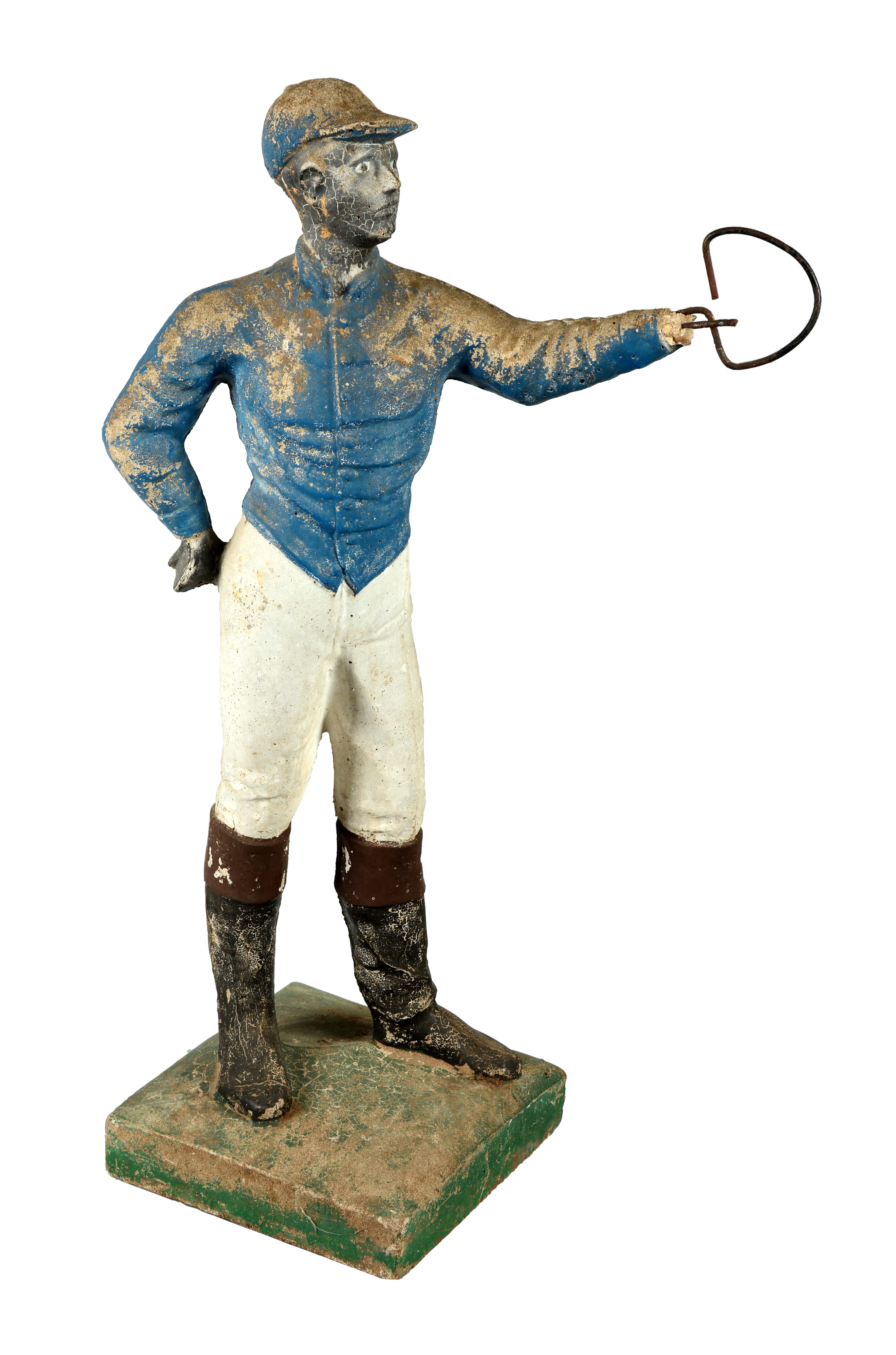 Lot Detail CONCRETE LAWN JOCKEY.