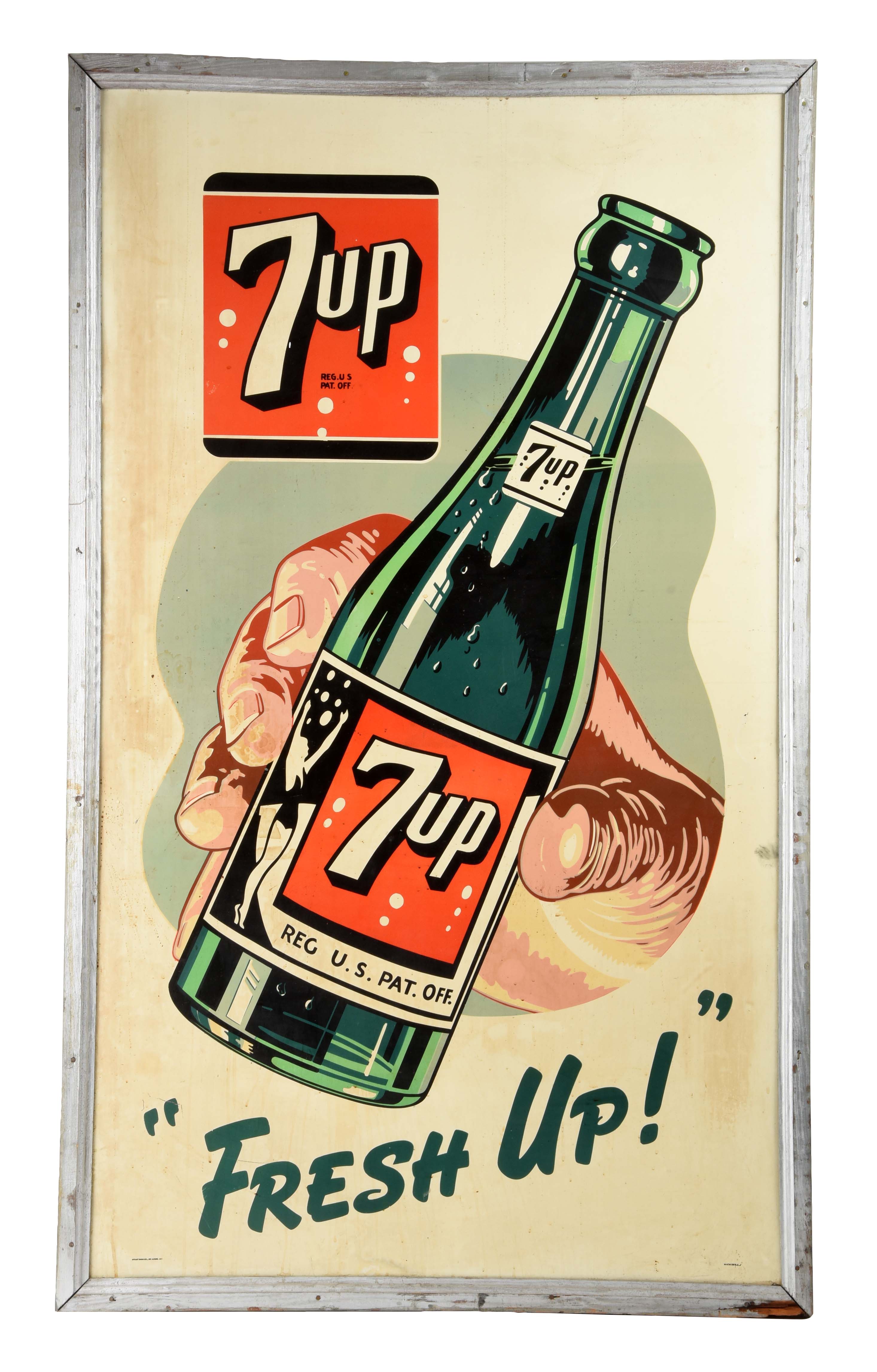 Lot Detail LARGE 7UP TIN ADVERTISING SIGN.