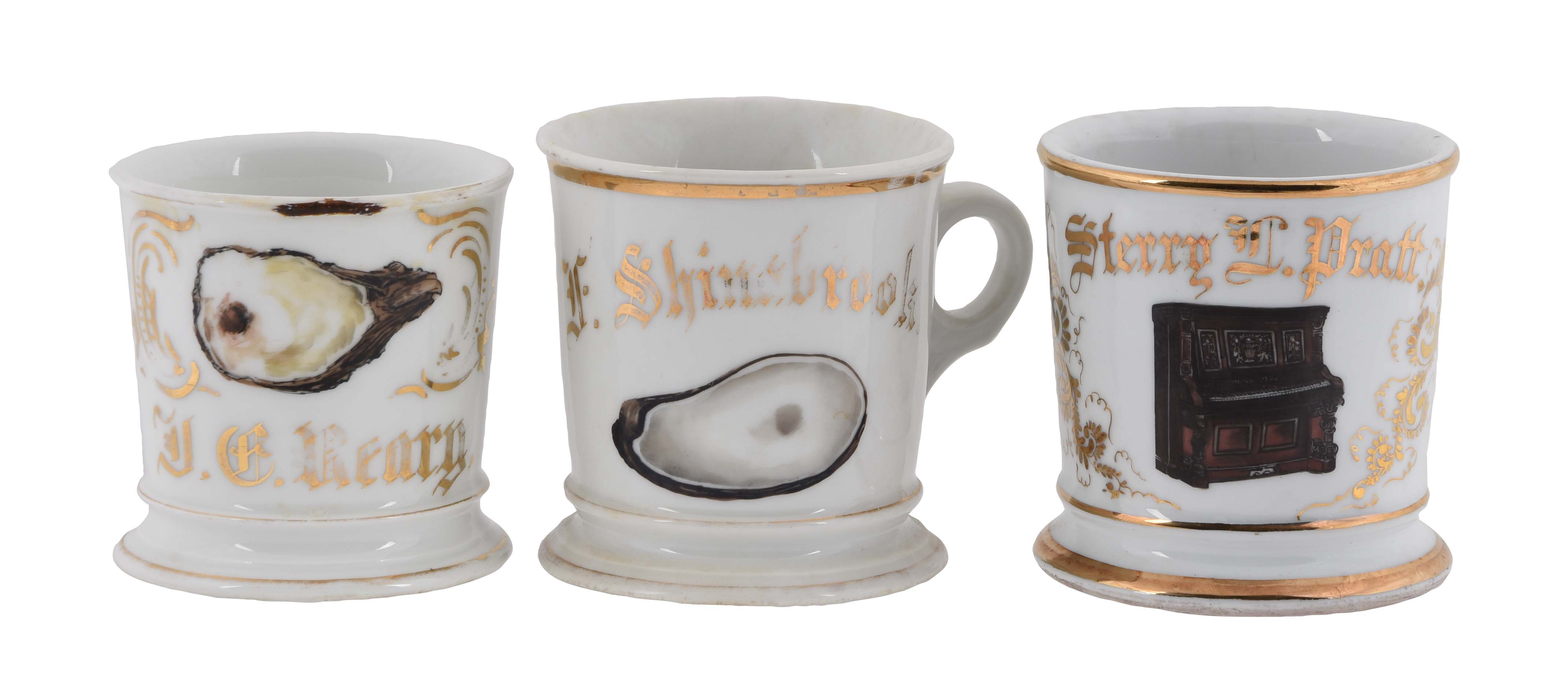 Lot Detail LOT OF 3 SHAVING MUGS.