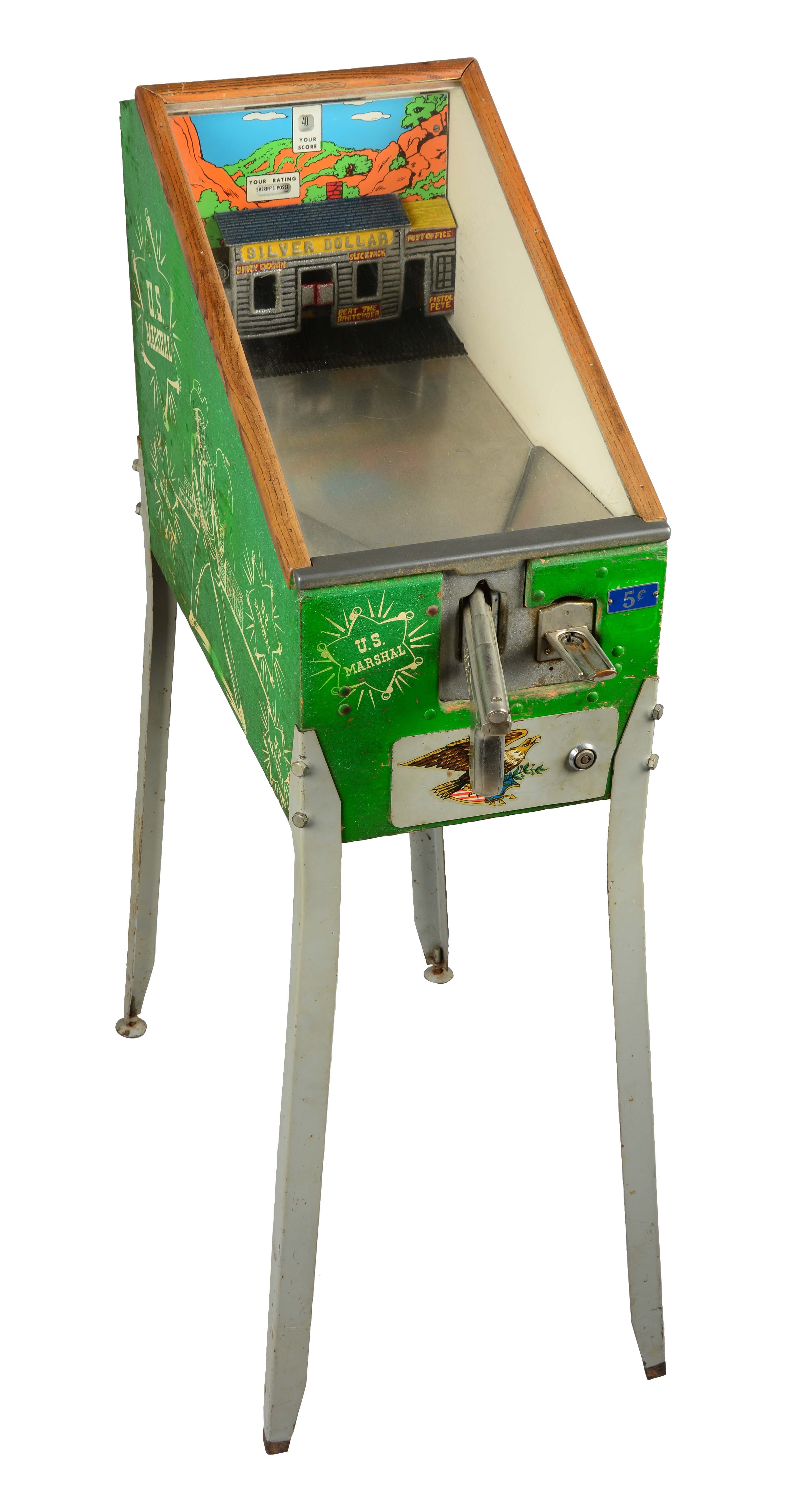 Lot Detail 5¢ A.B.T. MFG. U.S. MARSHALL FLOOR MODEL ARCADE MACHINE.