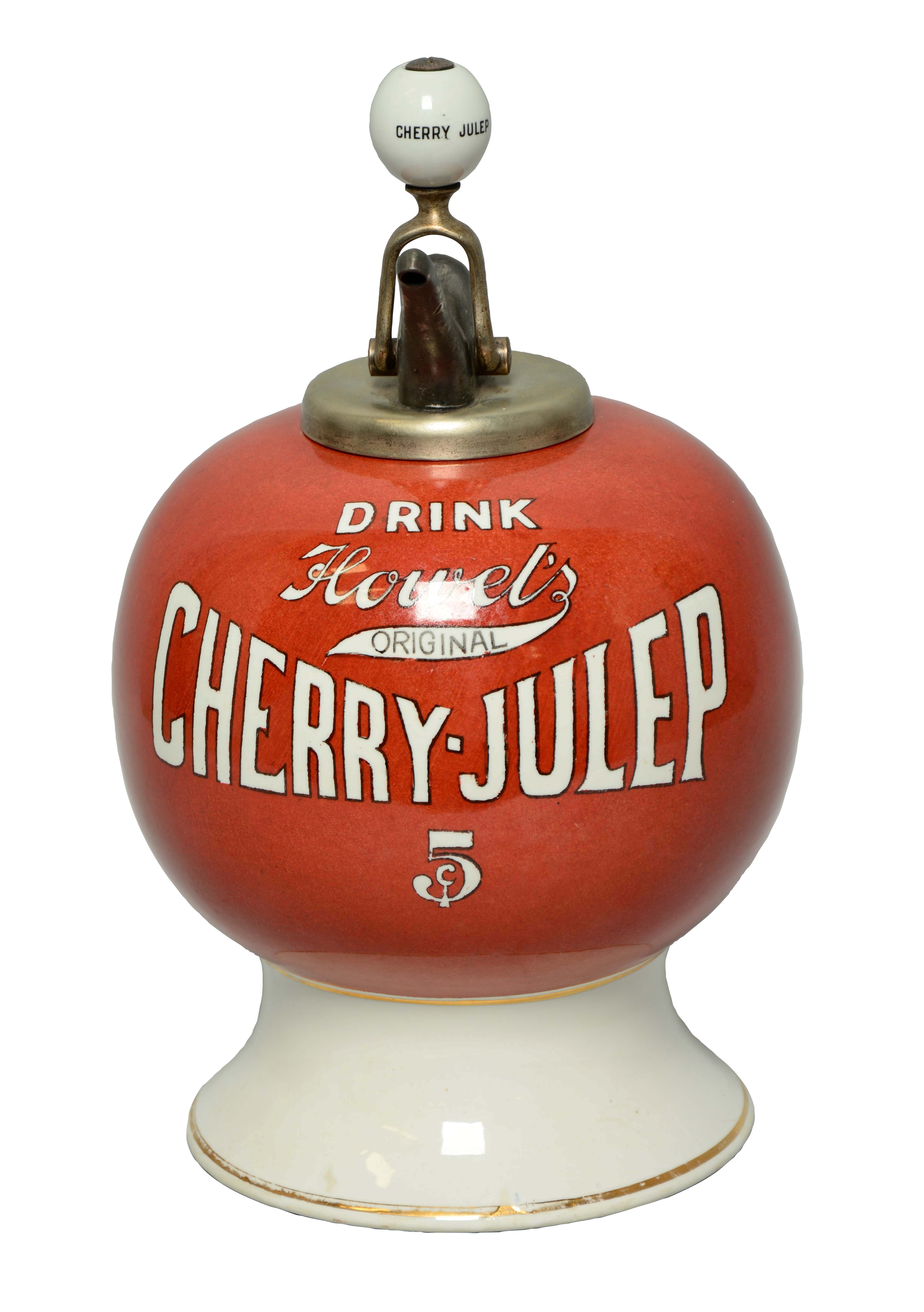 Lot Detail HOWEL'S CHERRYJULEP SYRUP DISPENSER.