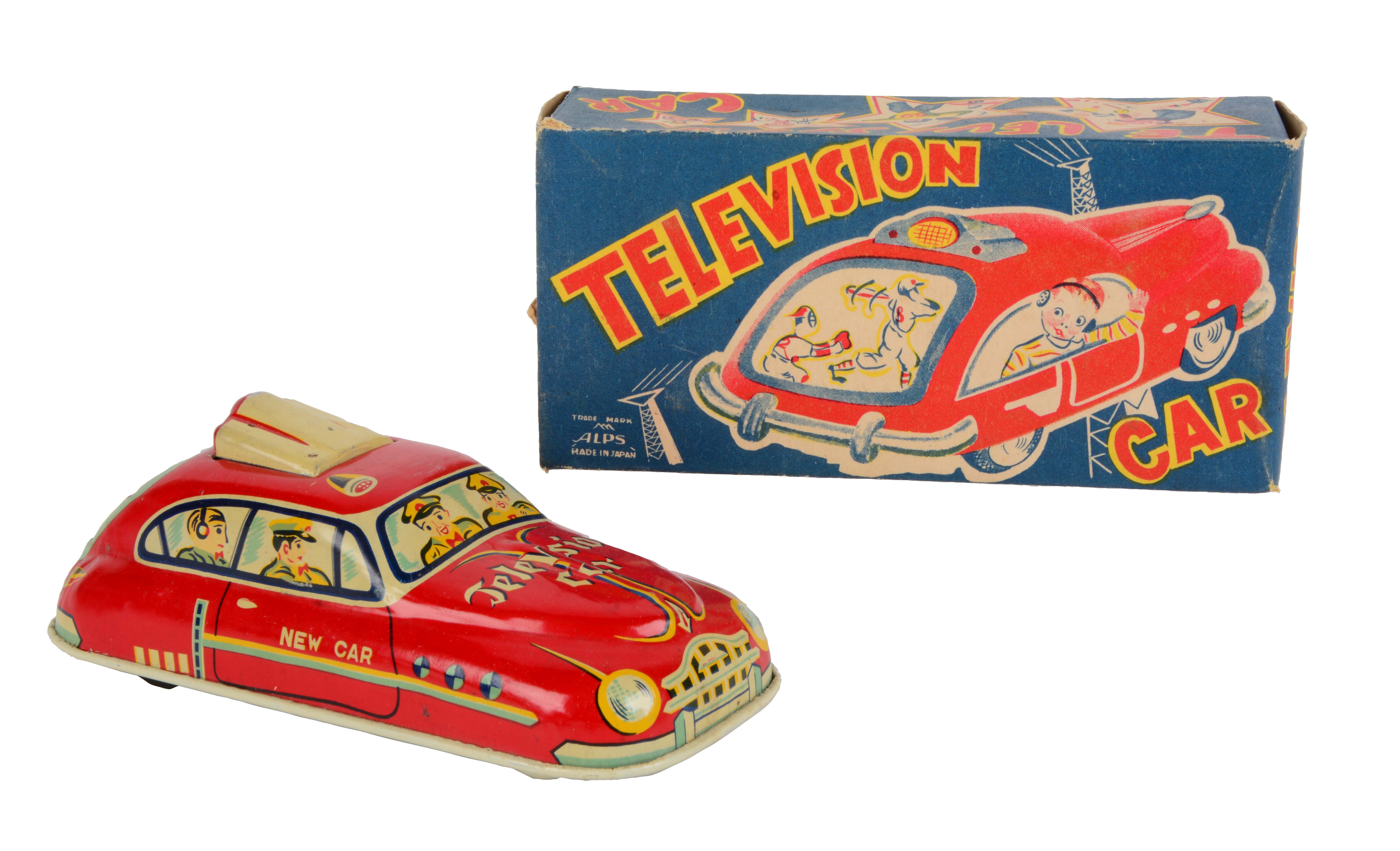 Lot Detail JAPANESE TIN LITHO FRICTION TELEVISION CAR.