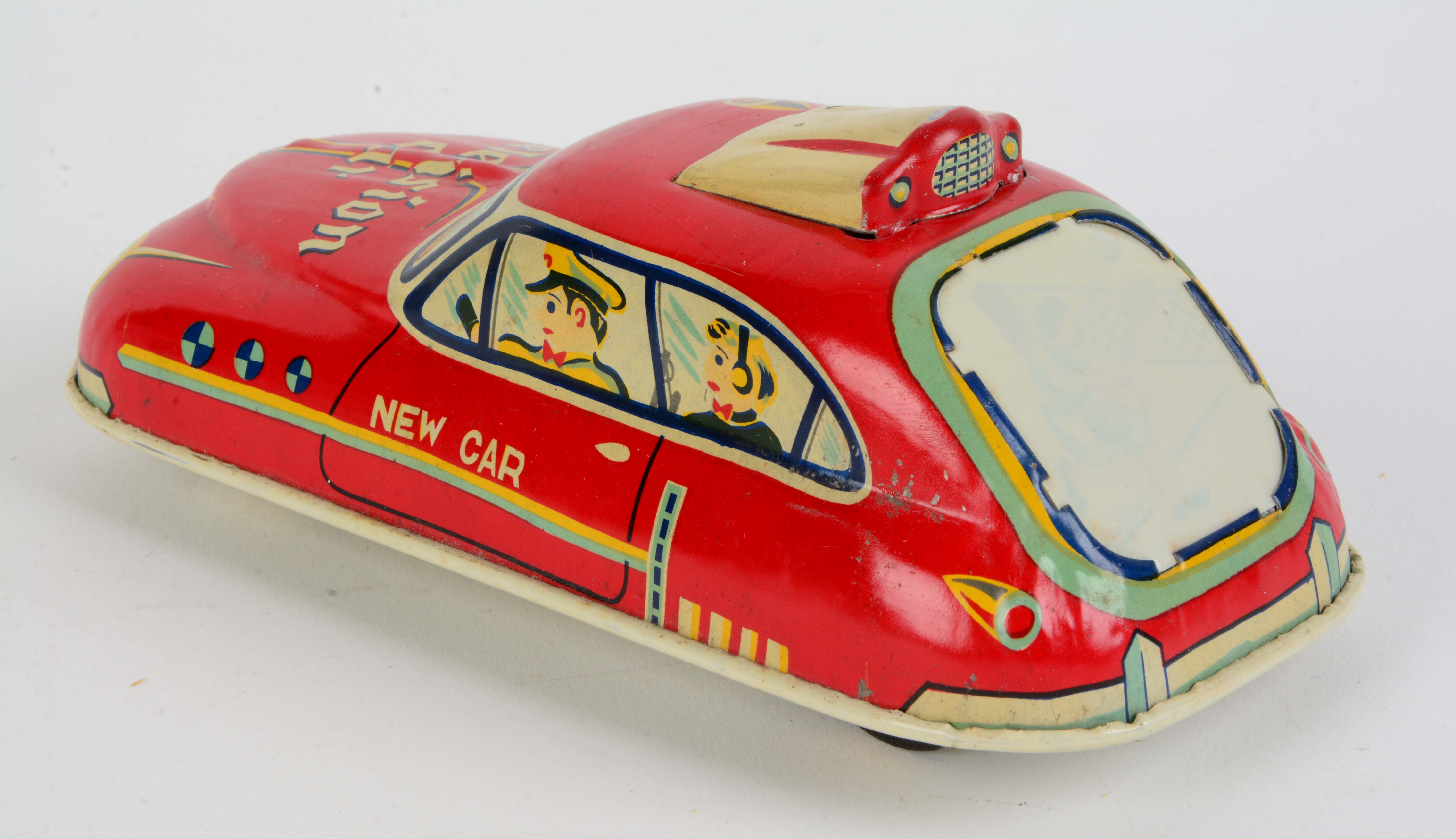 Lot Detail JAPANESE TIN LITHO FRICTION TELEVISION CAR.