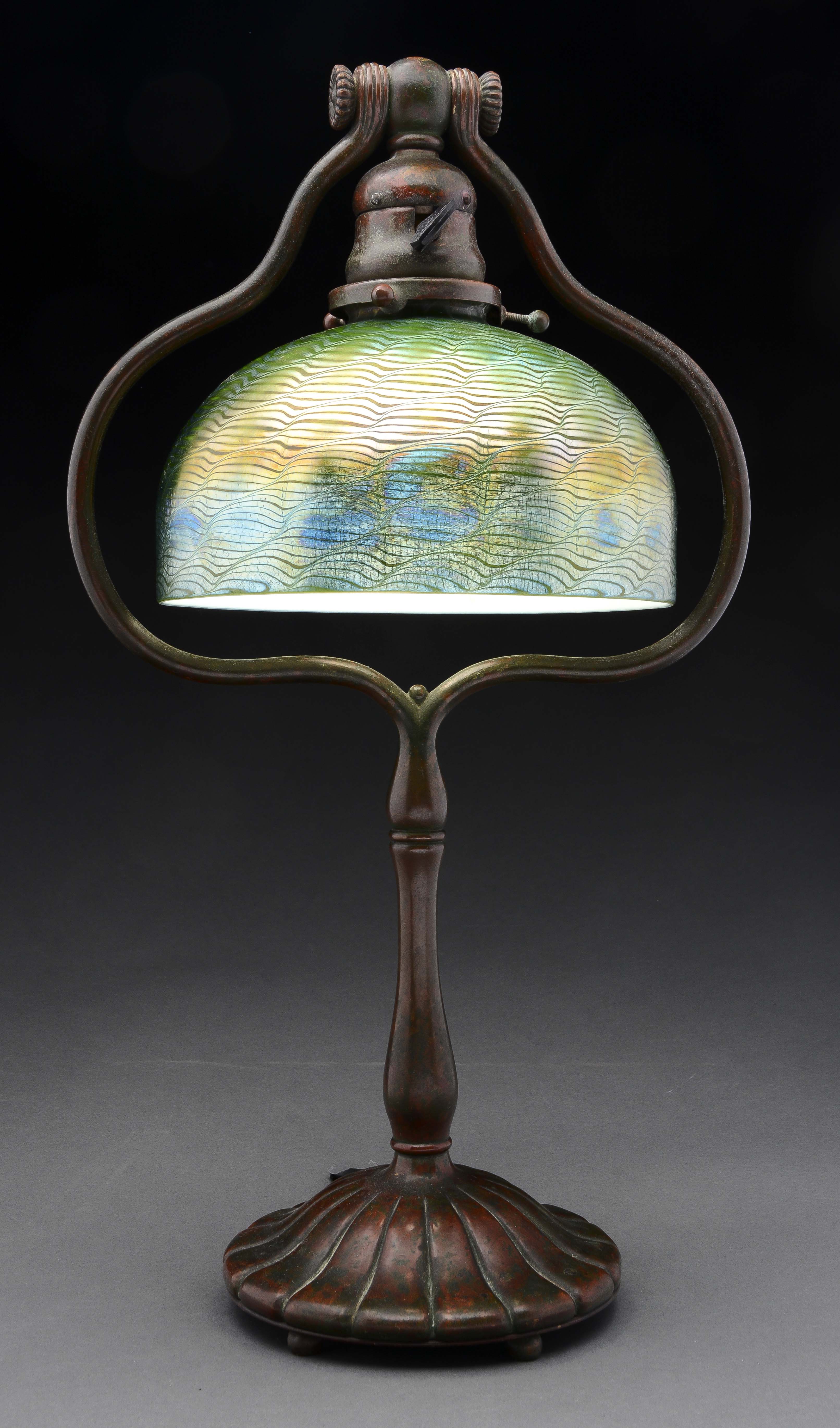 Lot Detail TIFFANY STUDIOS DAMASCENE LAMP.