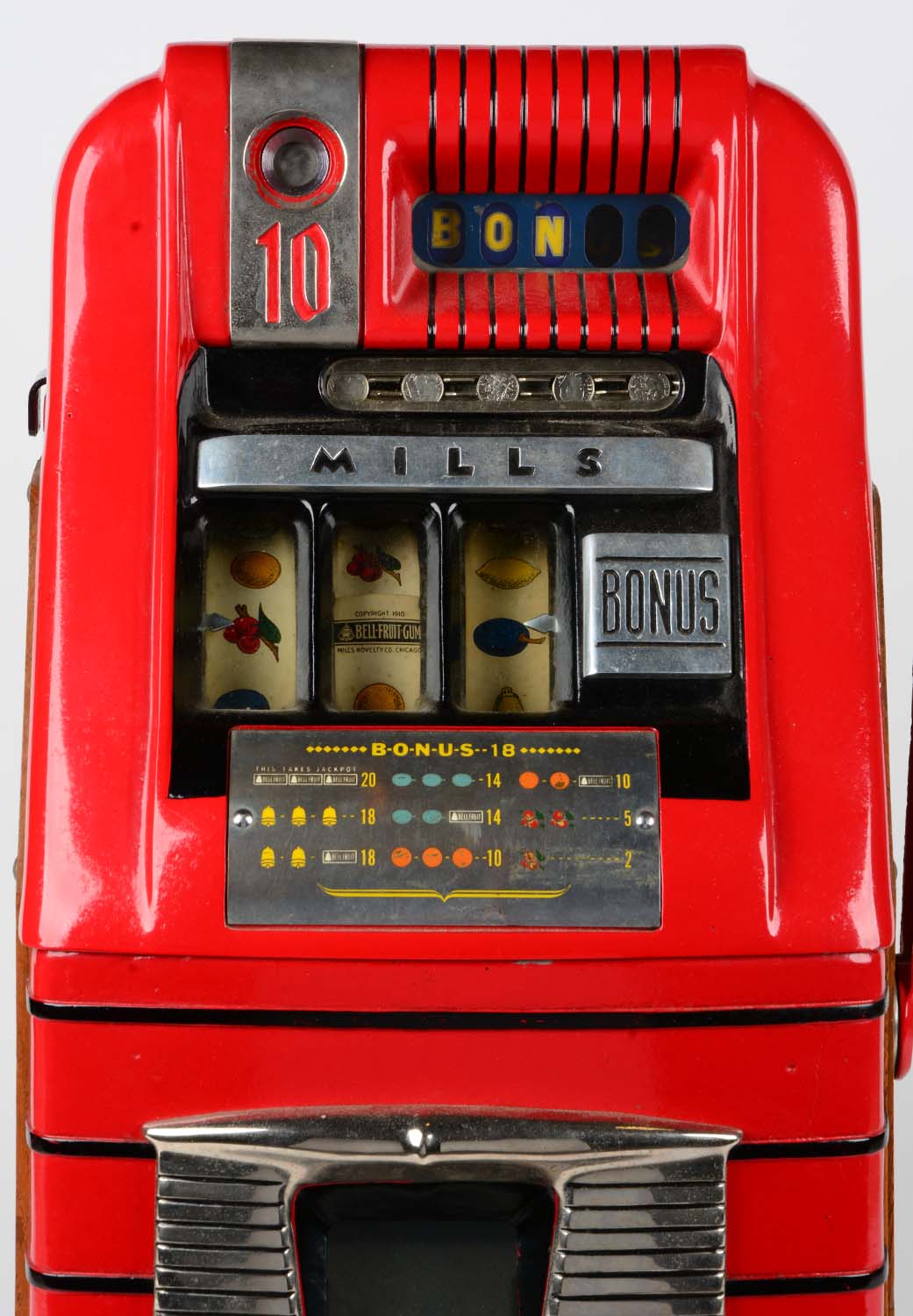 Lot Detail **10¢ MILLS BONUS BELL SLOT MACHINE.