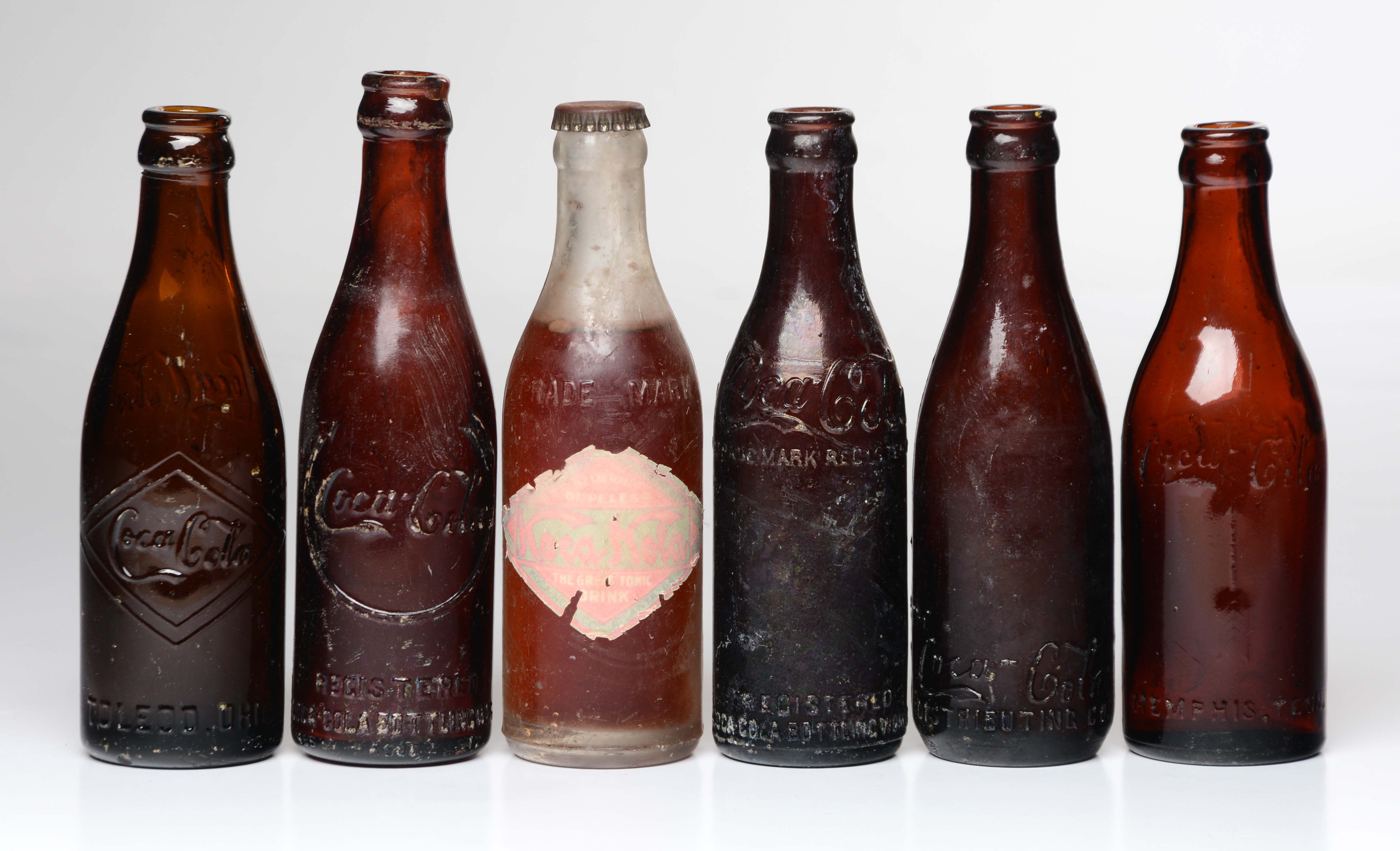 Lot Detail LOT OF 6 EARLY COCA COLA & KOCA NOLA BOTTLES.