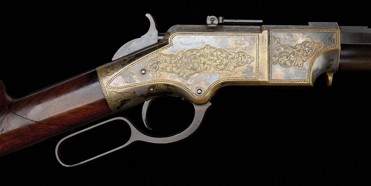 Lot Detail (A) MAGNIFICENT HENRY 1860 RIFLE ENGRAVED & SILVER PLATED