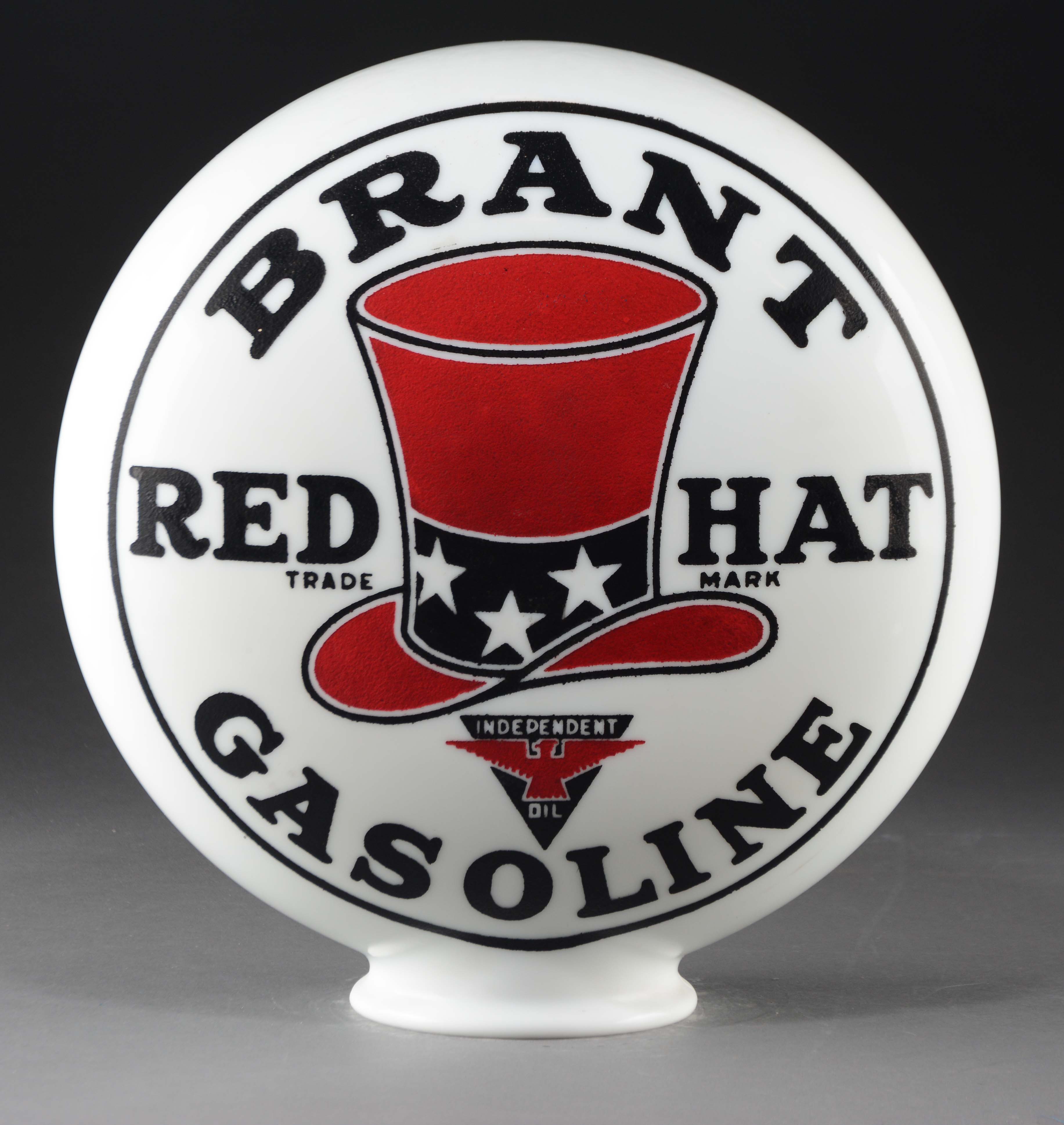 Lot Detail BRANT RED HAT GASOLINE OPE GAS GLOBE.
