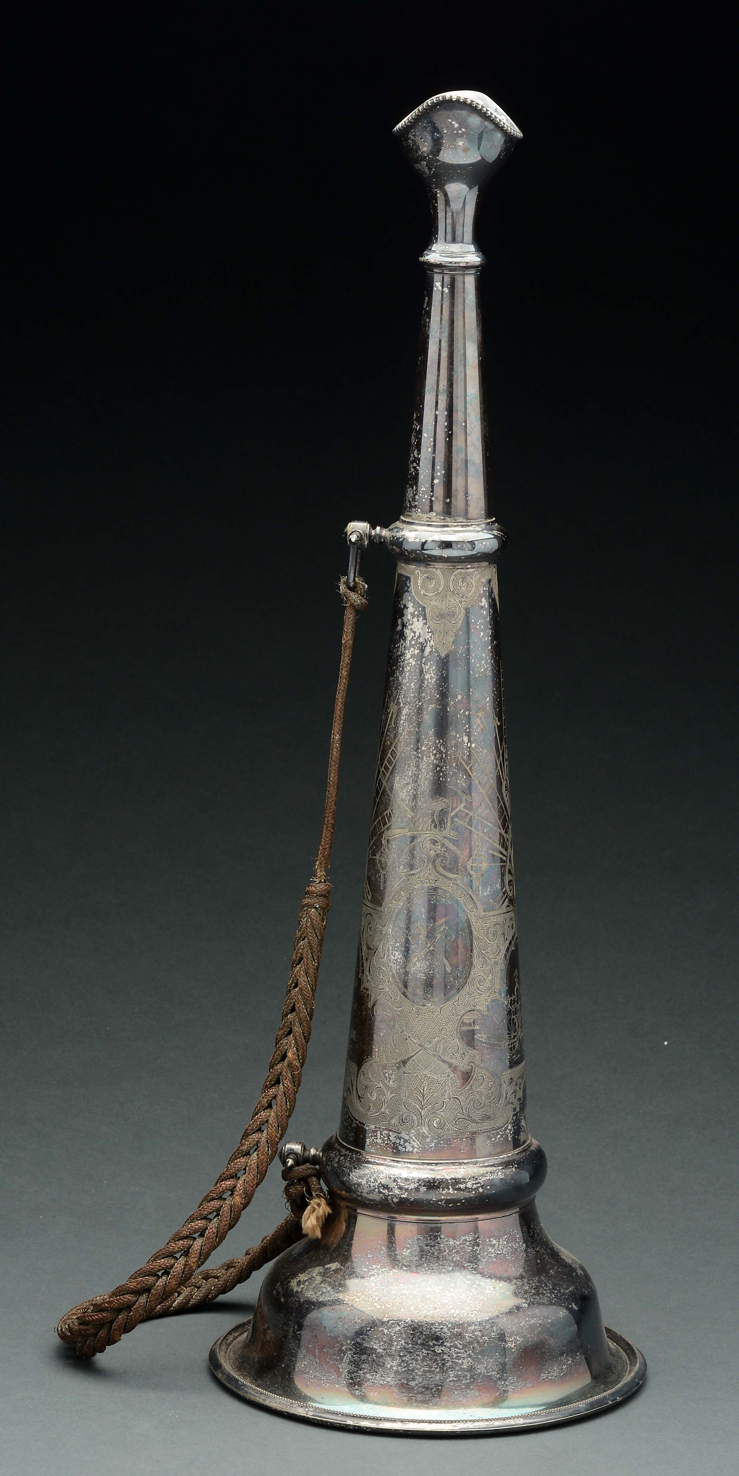 Lot Detail LARGE SILVER PLATE FIREMAN'S SPEAKING TRUMPET.