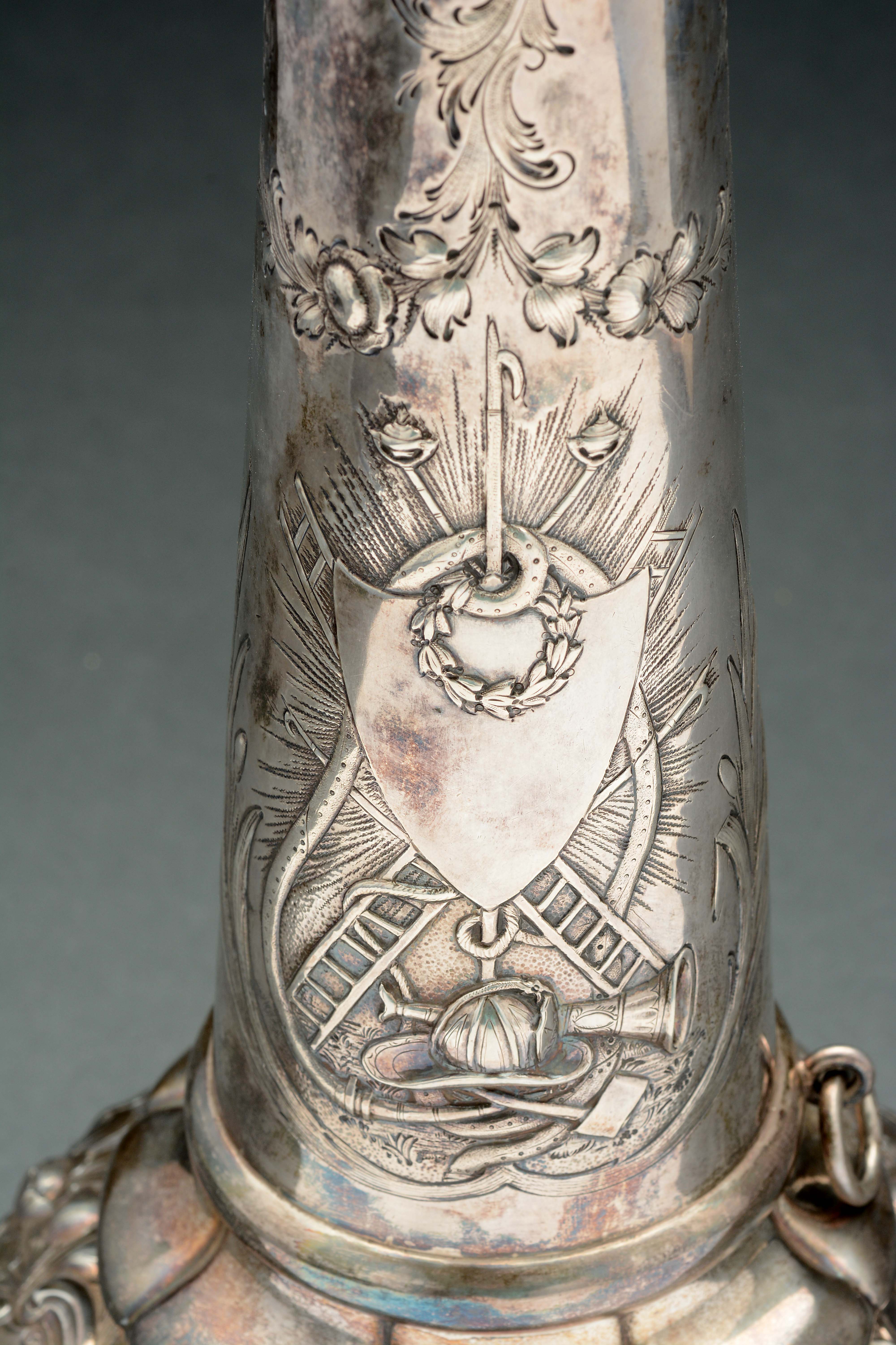 Lot Detail RARE ANTEBELLUM COIN SILVER FIREMAN'S TRUMPET.