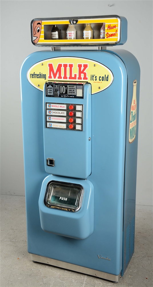 Lot Detail 10¢ RESTORED VENDO STANDARD MILK VENDER VENDING MACHINE.