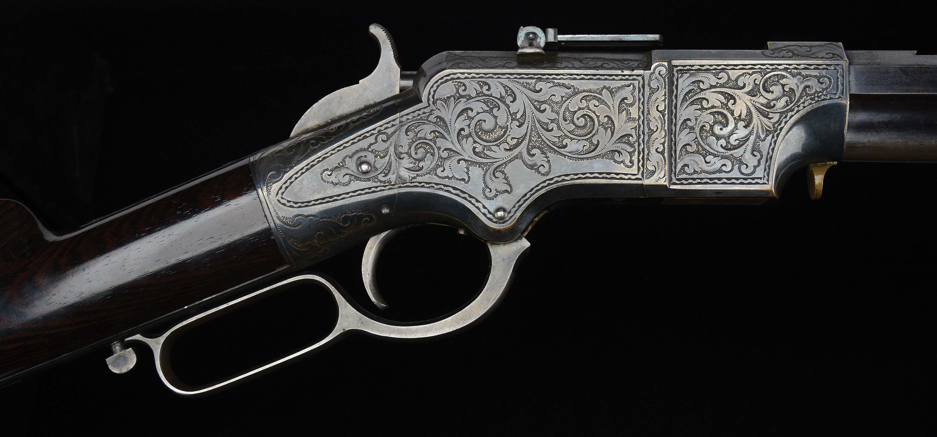 Lot Detail (A) MAGNIFICENT 1860 HENRY FACTORY ENGRAVED & SILVER