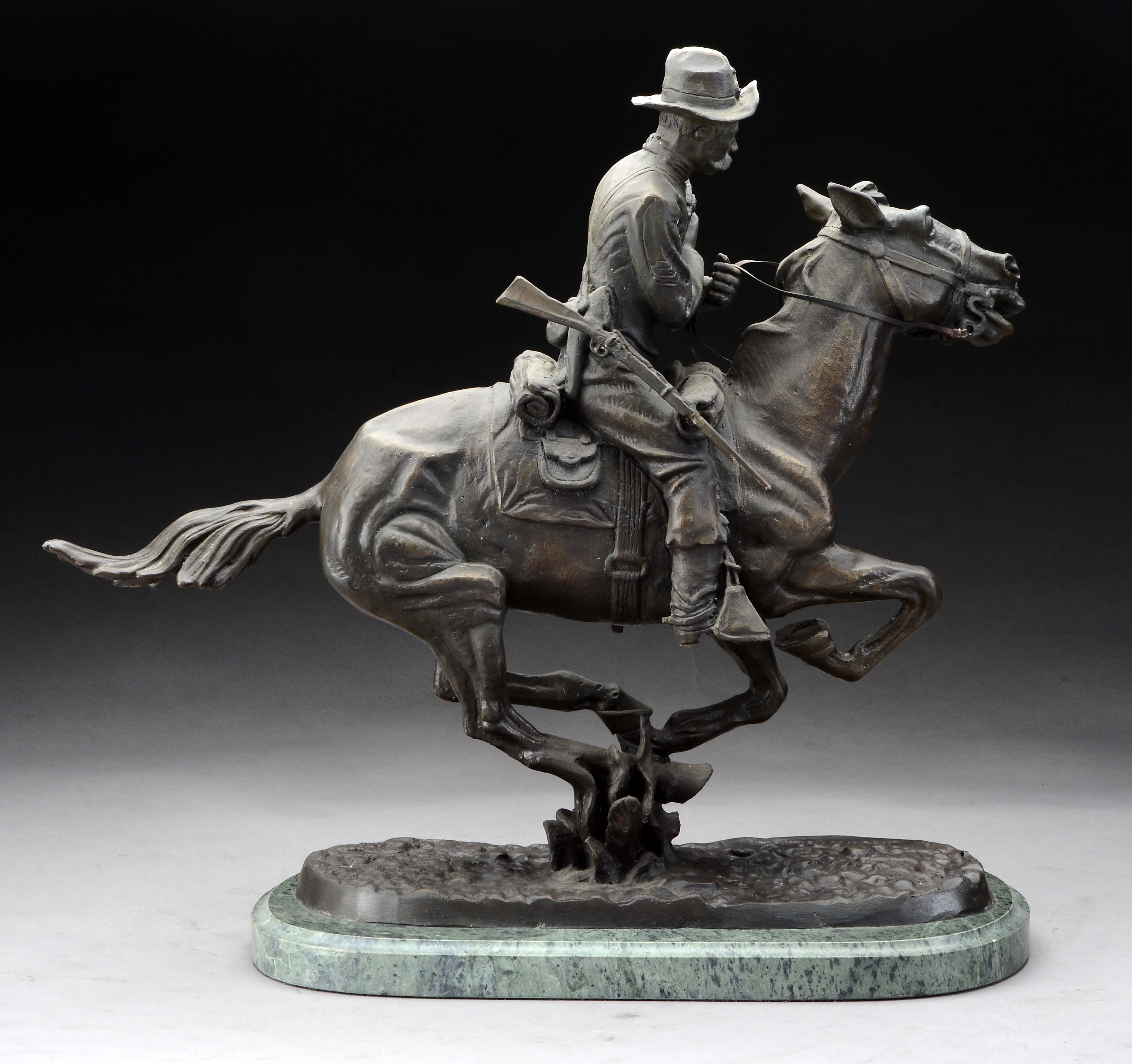 Lot Detail FREDERIC REMINGTON BRONZE STATUE.