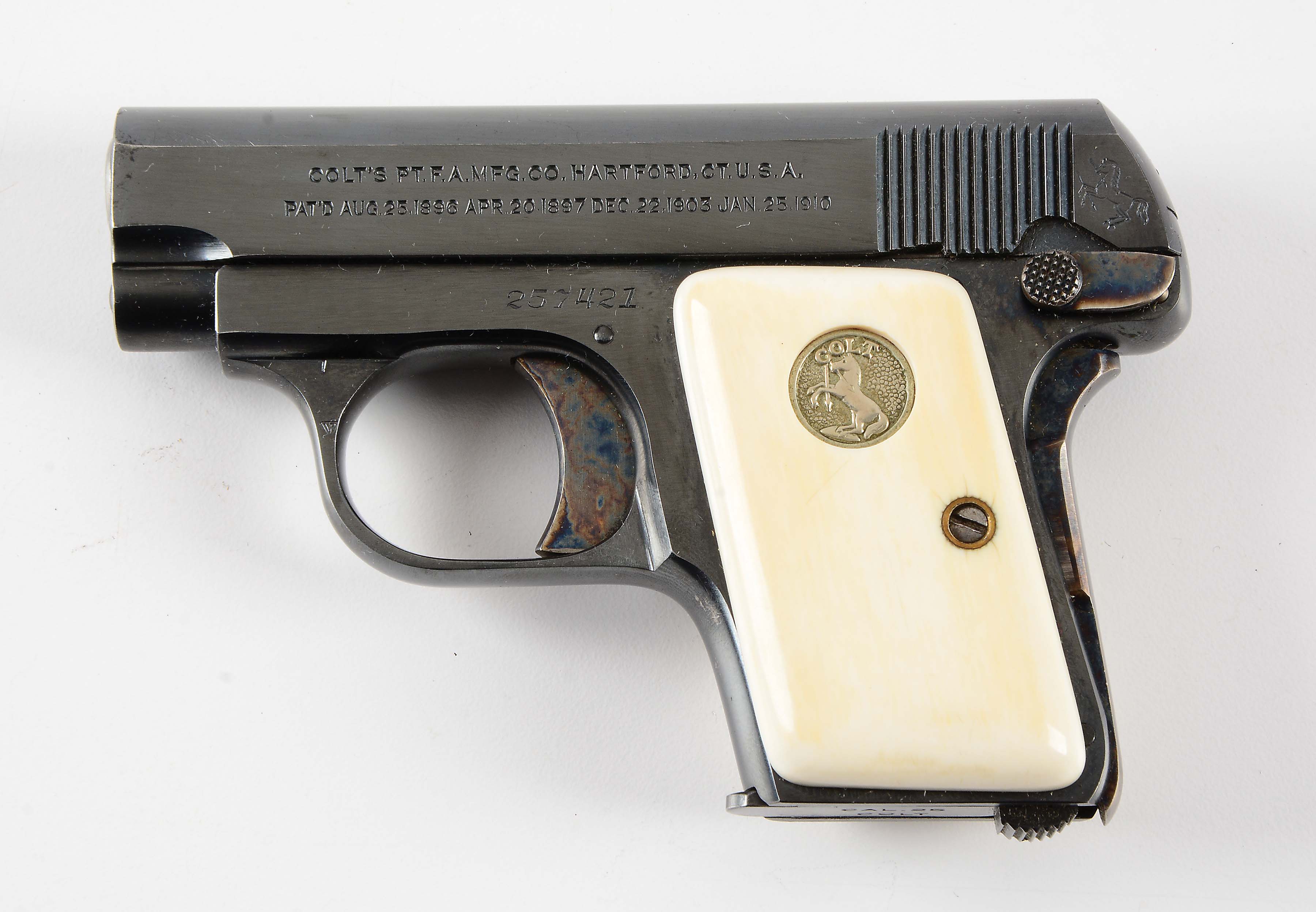 Lot Detail (C) BOXED COLT MODEL 1908 SEMIAUTOMATIC POCKET PISTOL