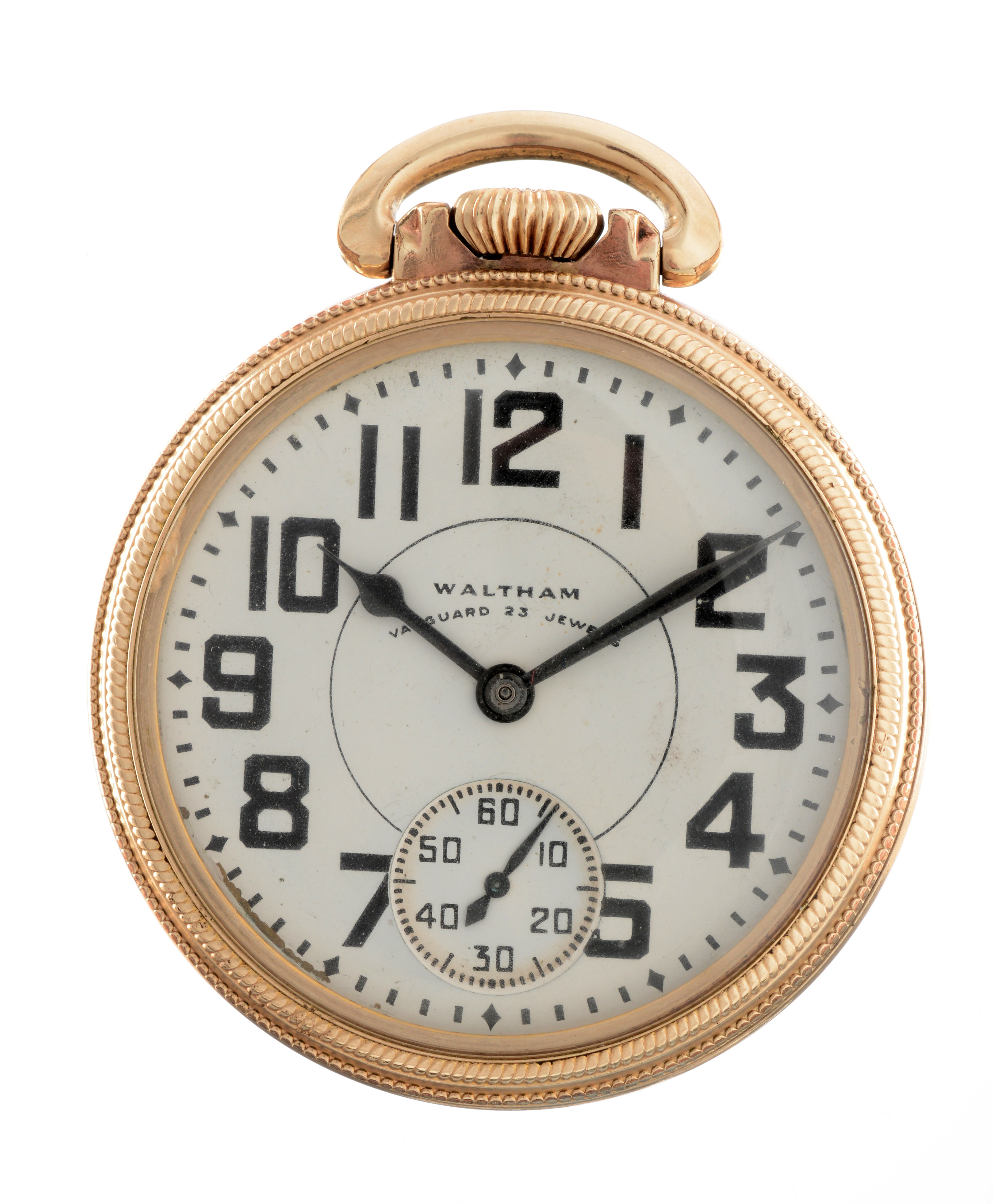 Lot Detail WALTHAM VANGUARD 10K ROLLED GOLD PLATED POCKET WATCH.