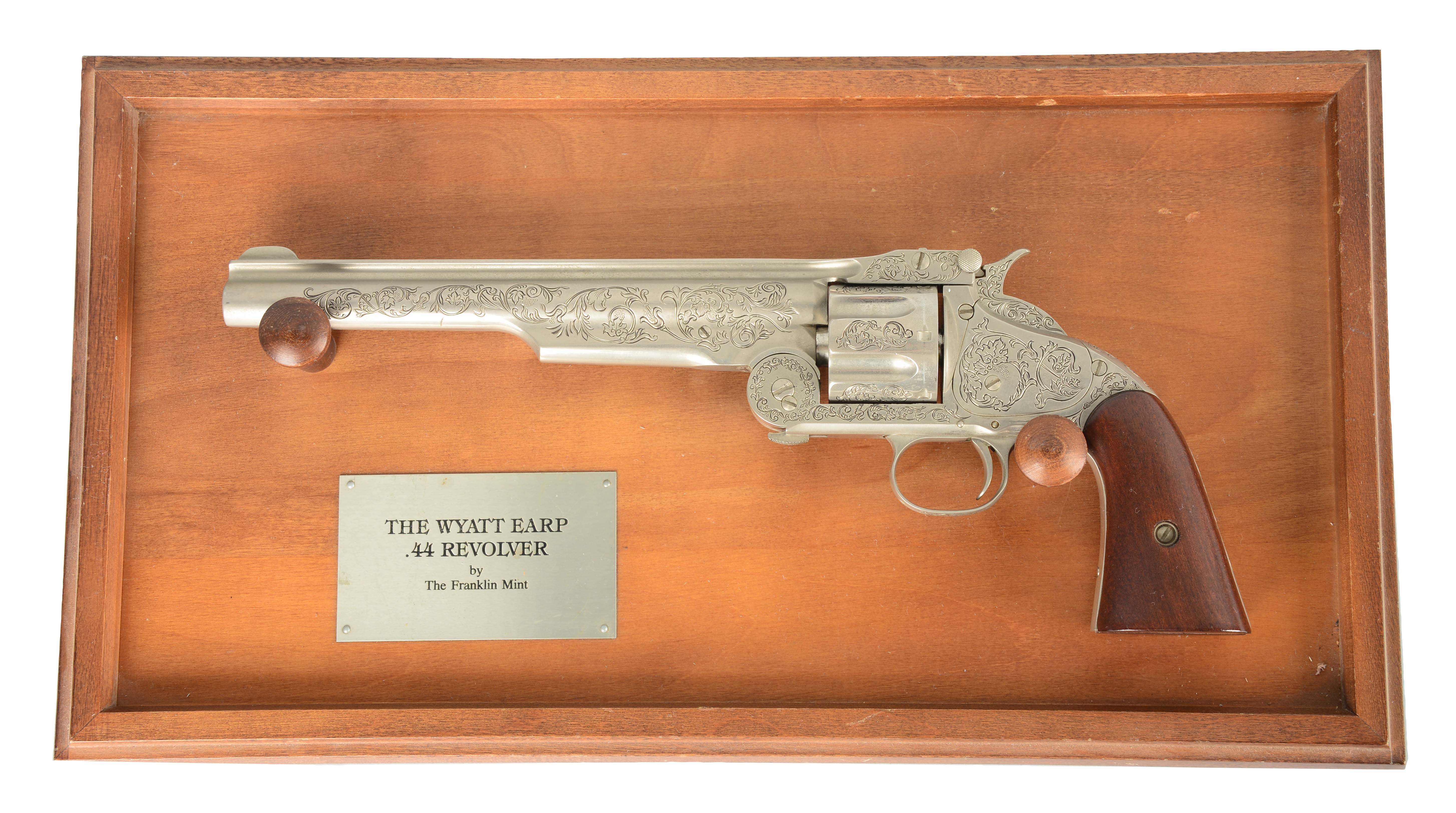 Lot Detail WYATT EARP .44 REVOLVER REPLICA BY FRANKLIN MINT.