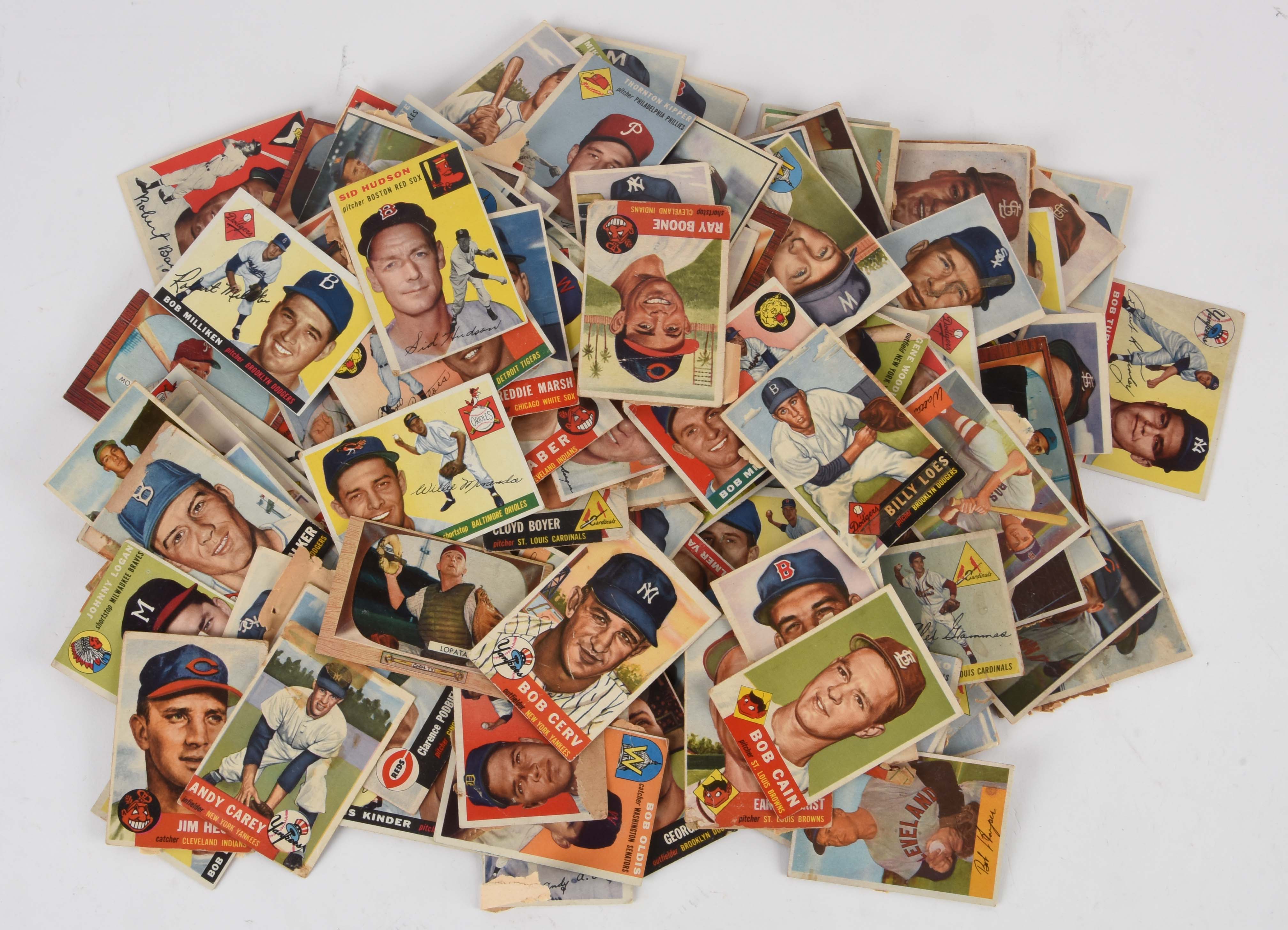 Lot Detail LOT OF APPROXIMATELY 100 1950'S BASEBALL CARDS.