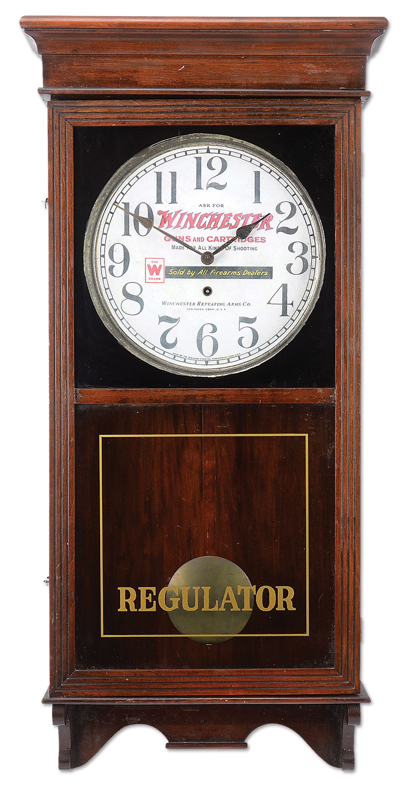 Lot Detail FINE WINCHESTER ADVERTISING REGULATOR WALL CLOCK