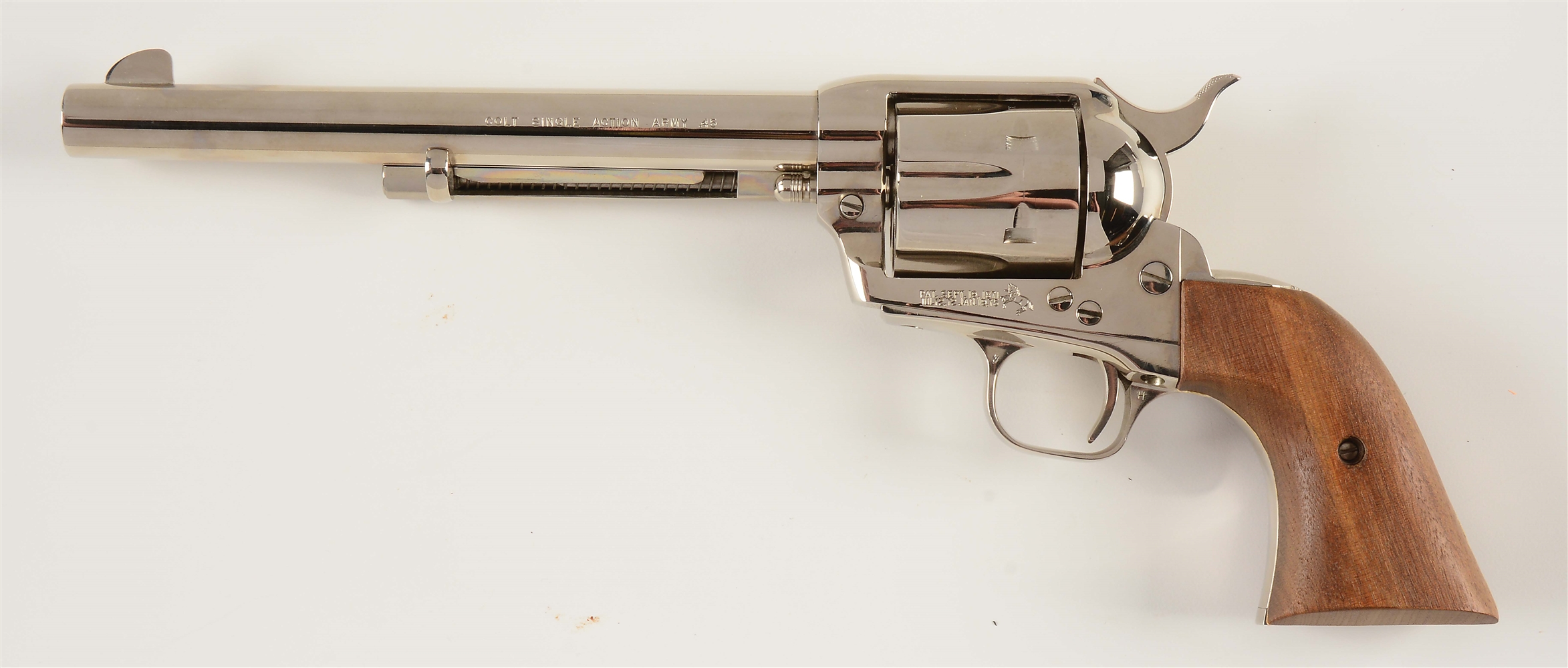 Lot Detail (M) NICKEL COLT SINGLE ACTION ARMY REVOLVER (1977).