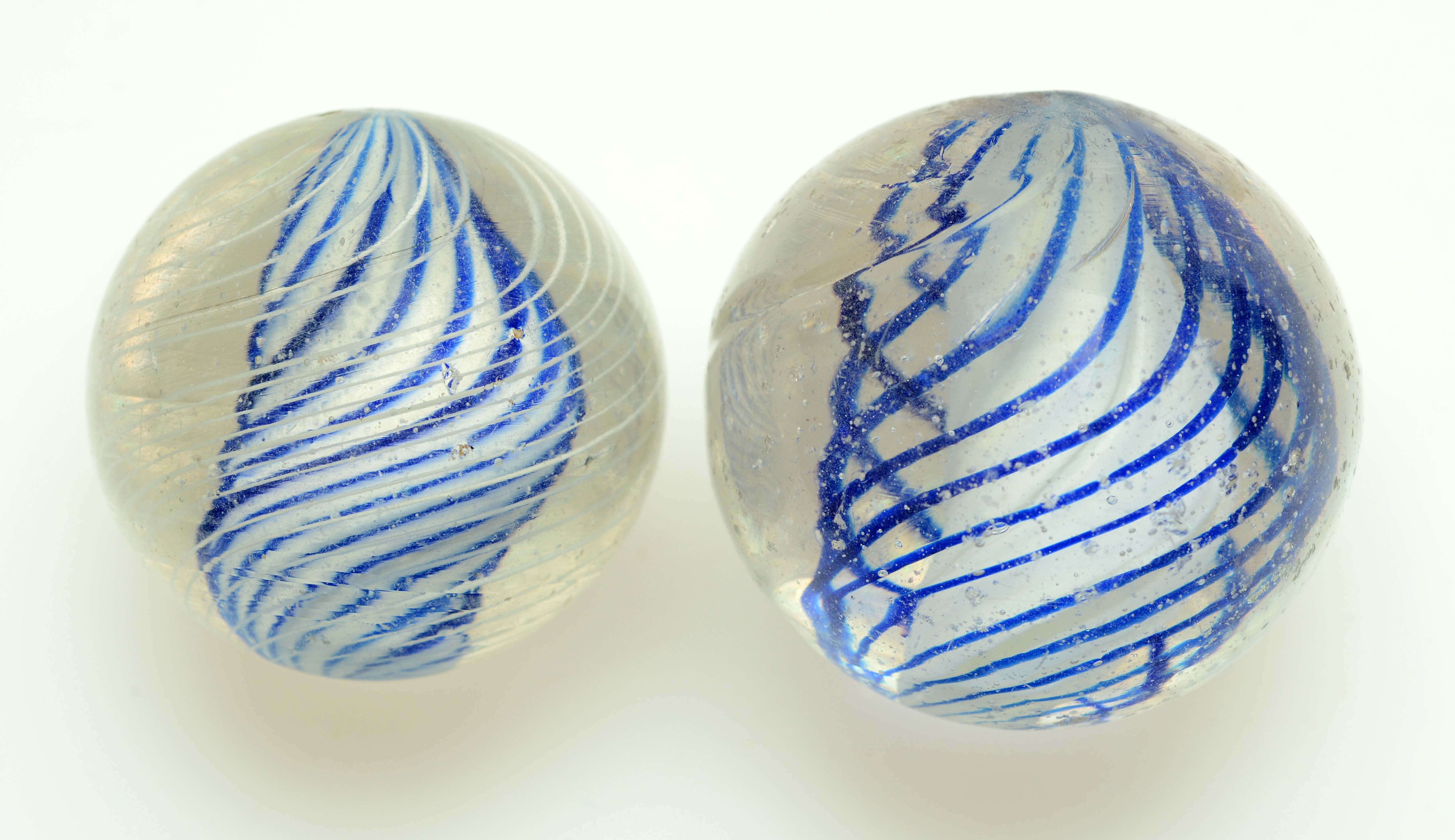 Lot Detail LOT OF 2 SWIRL MARBLES.