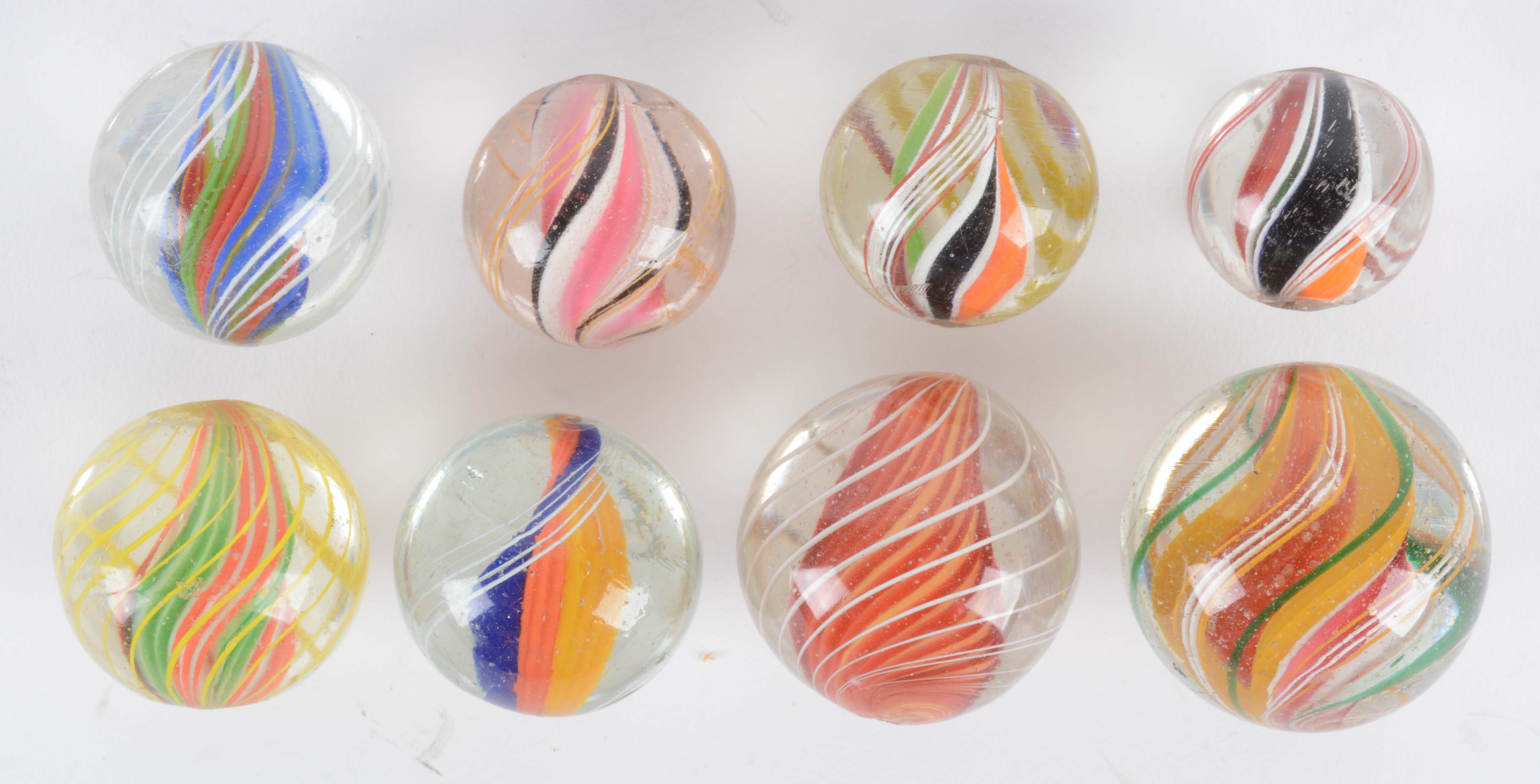 Lot Detail LOT OF 8 SWIRL MARBLES.