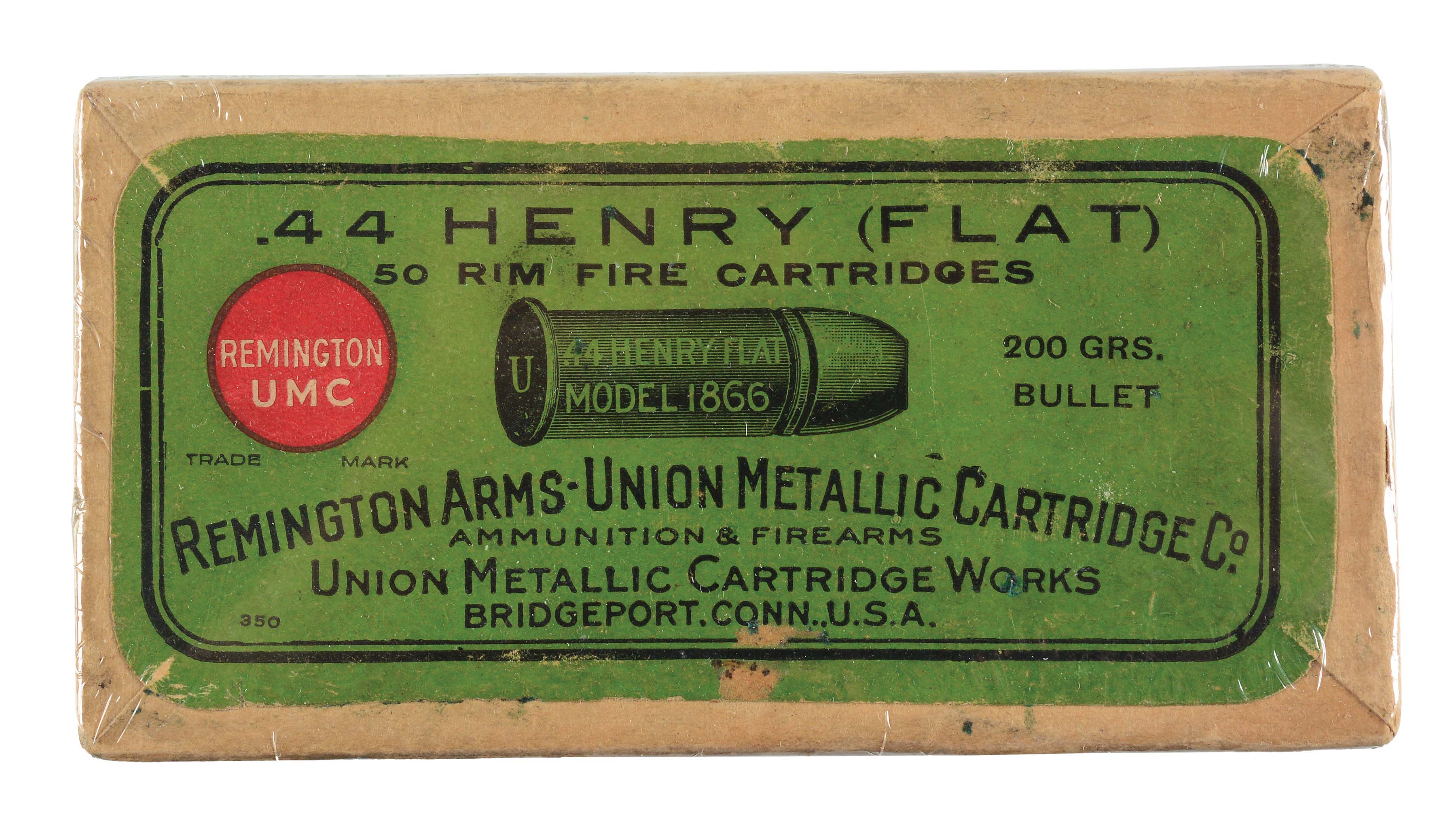 Lot Detail BOX OF .44 HENRY (FLAT) RIM FIRE CARTRIDGES.