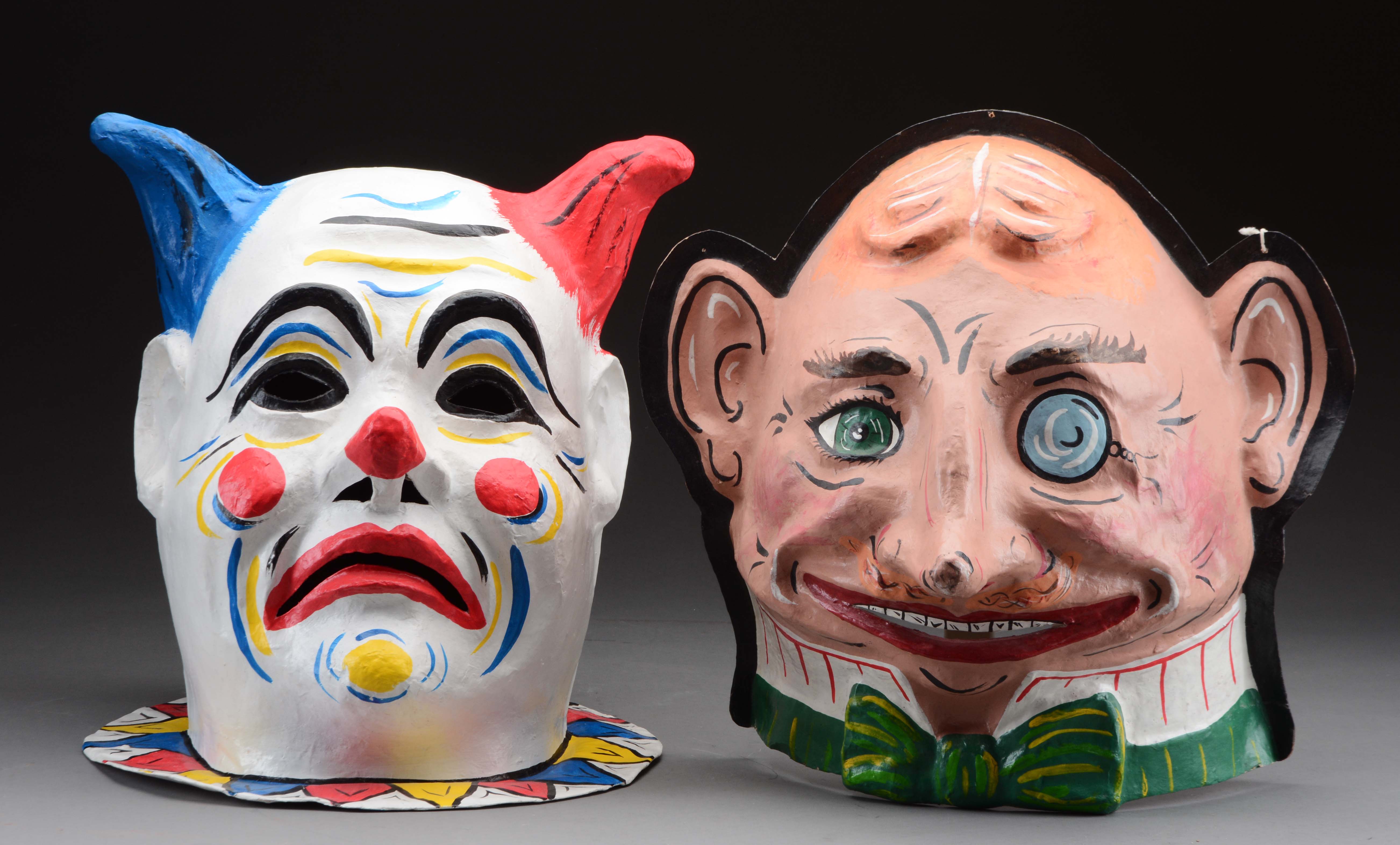 Lot Detail LOT OF 2 SWISS CLOWN MASKS.