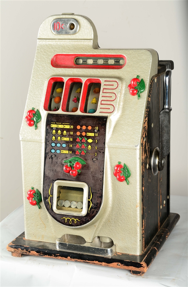 Lot Detail **10¢ MILLS NOVELTY CO. BLACK CHERRY SLOT MACHINE.