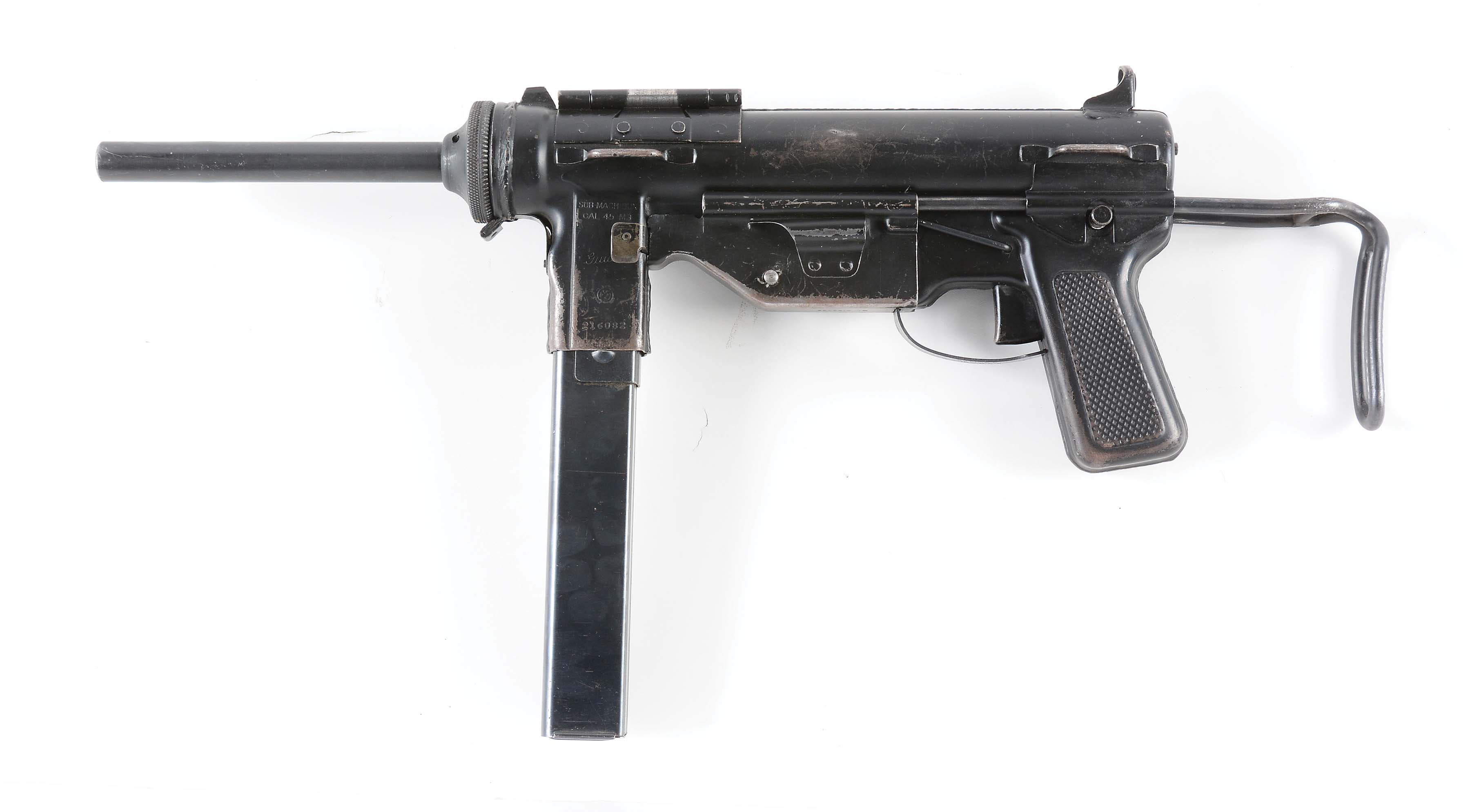 Lot Detail (N) FINE CONDITION GUIDE LAMP M3 "GREASE GUN" MACHINE GUN