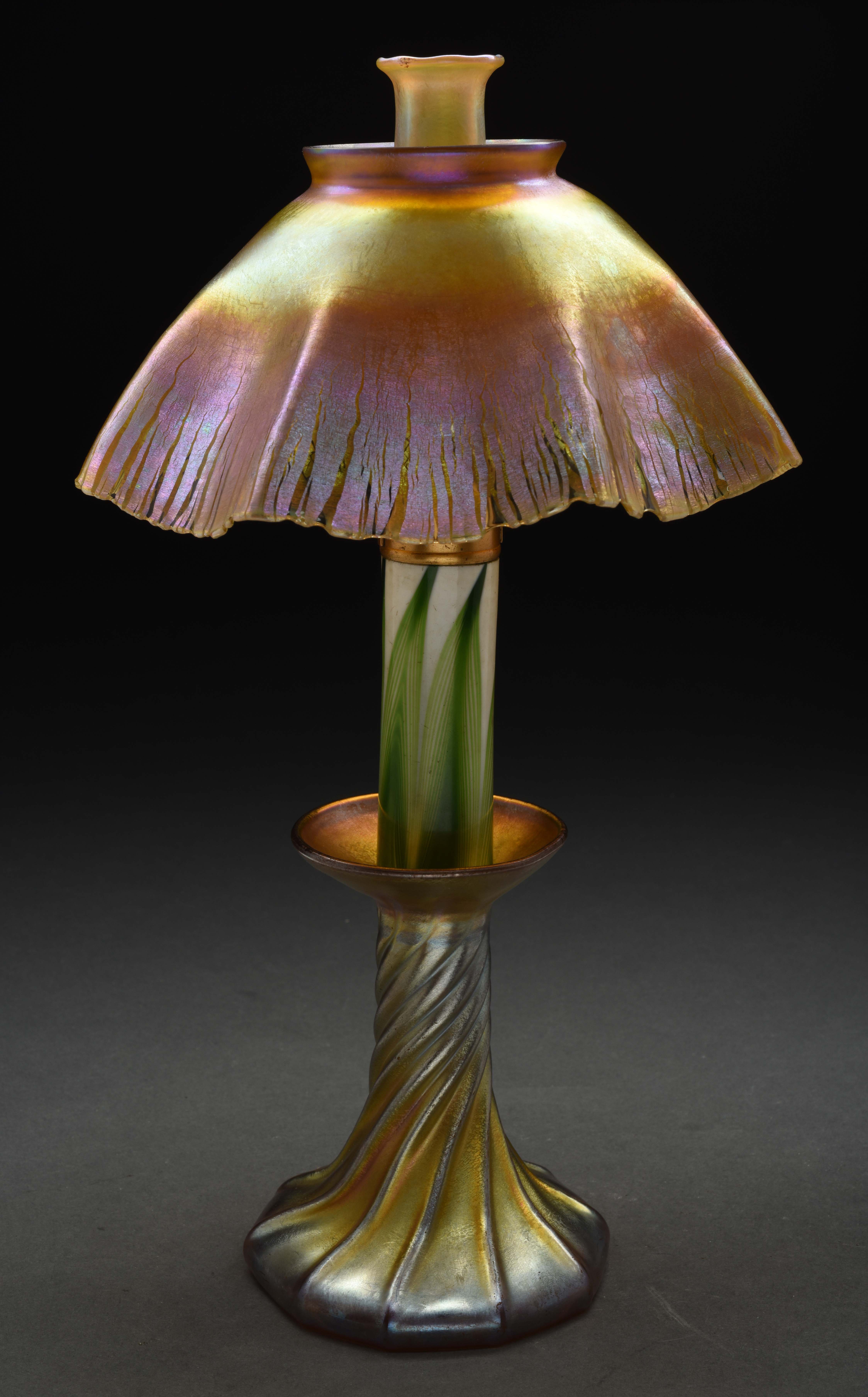 Lot Detail TIFFANY FAVRILE CANDLE LAMP.